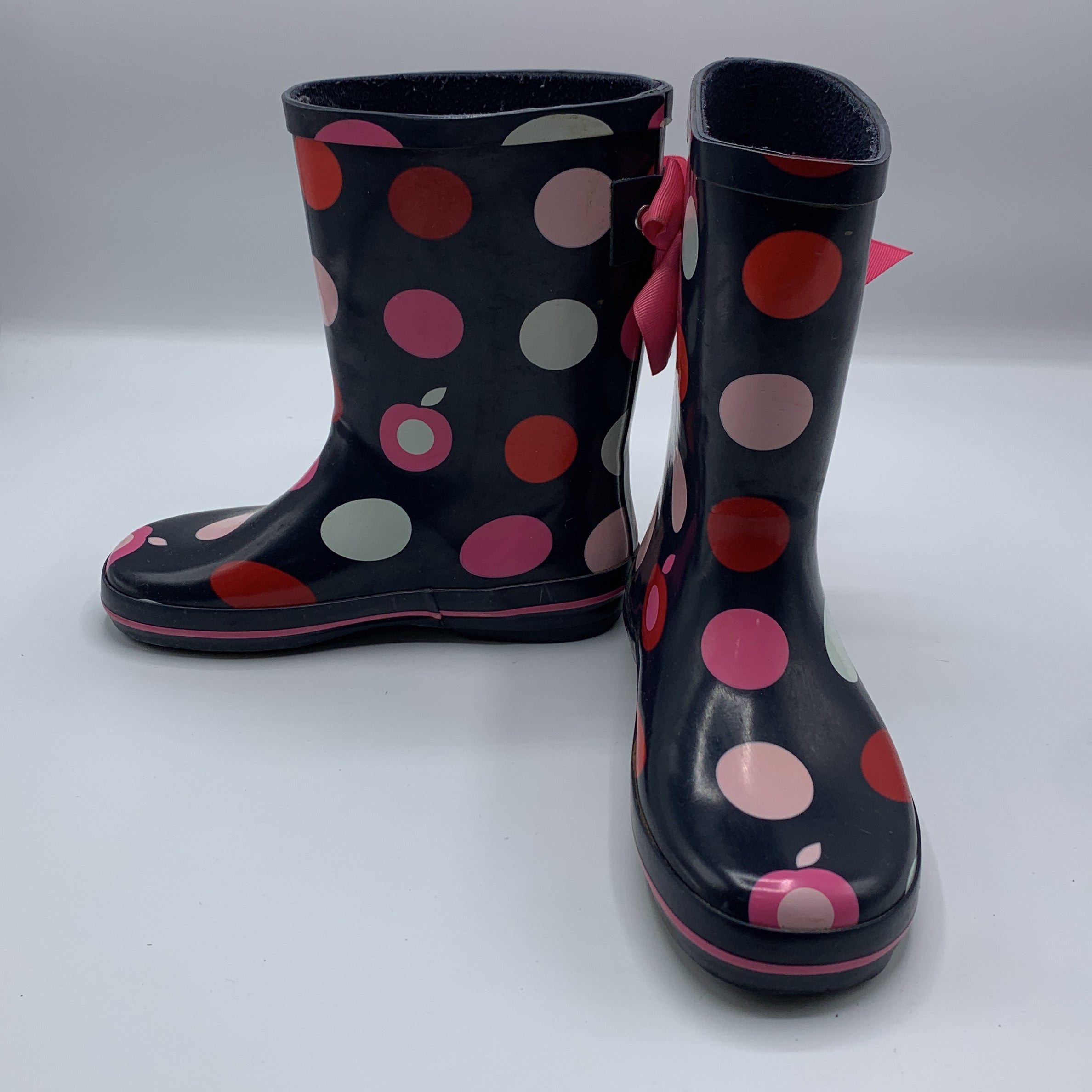 1-Bottes de pluie à pois avec noeud🎀, marque inconnue
