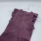 1-Combinaison HEMA violette en velours côtelé avec volants 💜