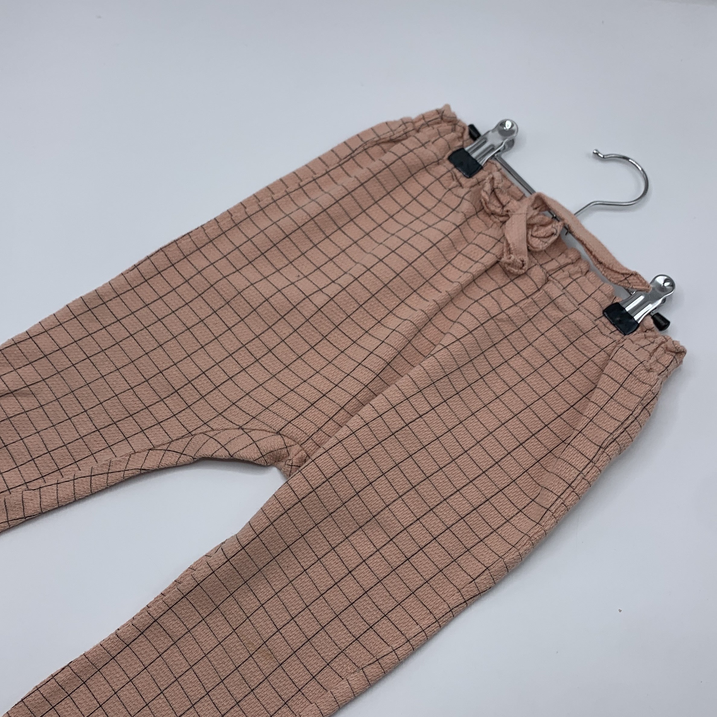 1-Zara BabyGirl 🧸 Pantalon à carreaux rose