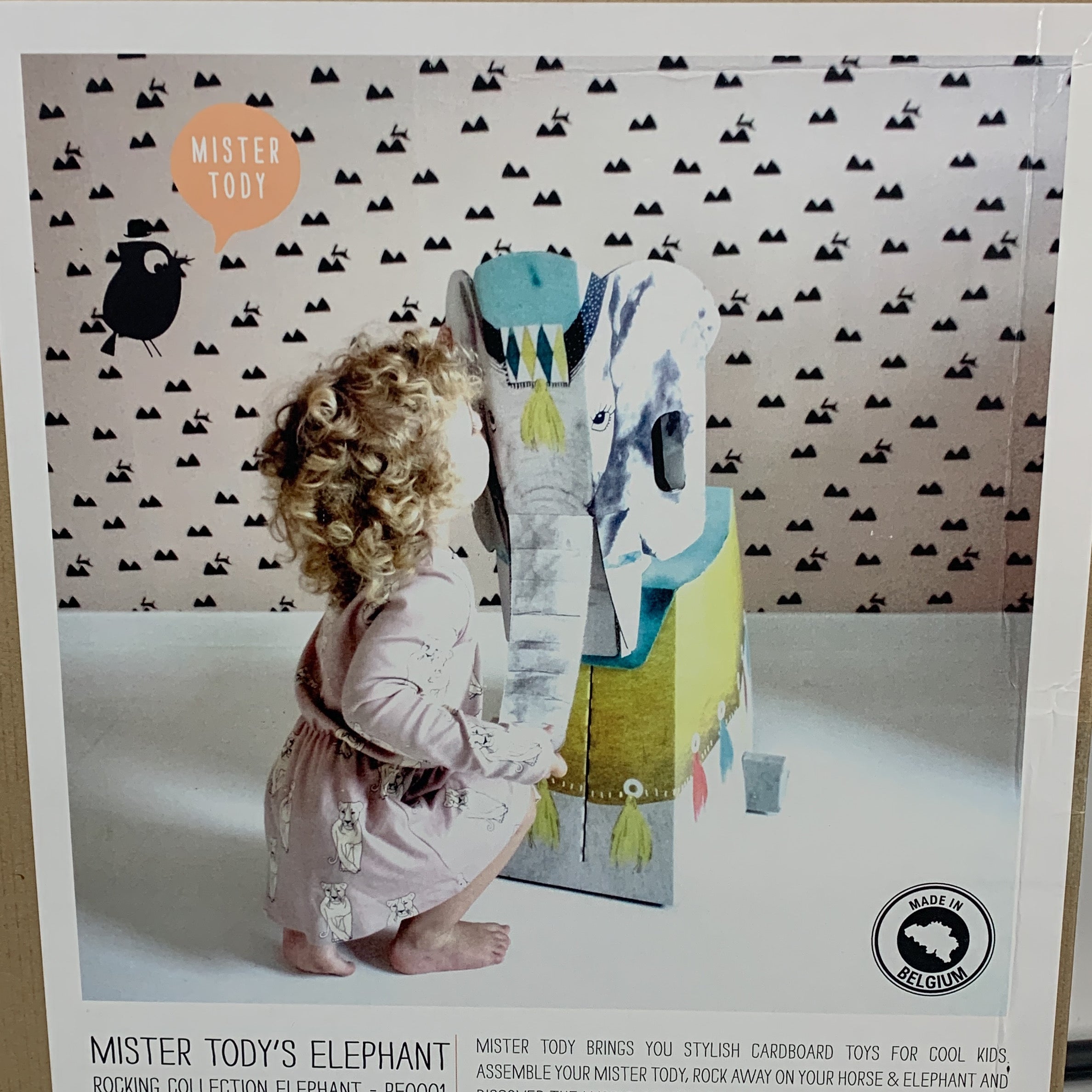 1-Mister Tody - Jouet en carton - Elephant