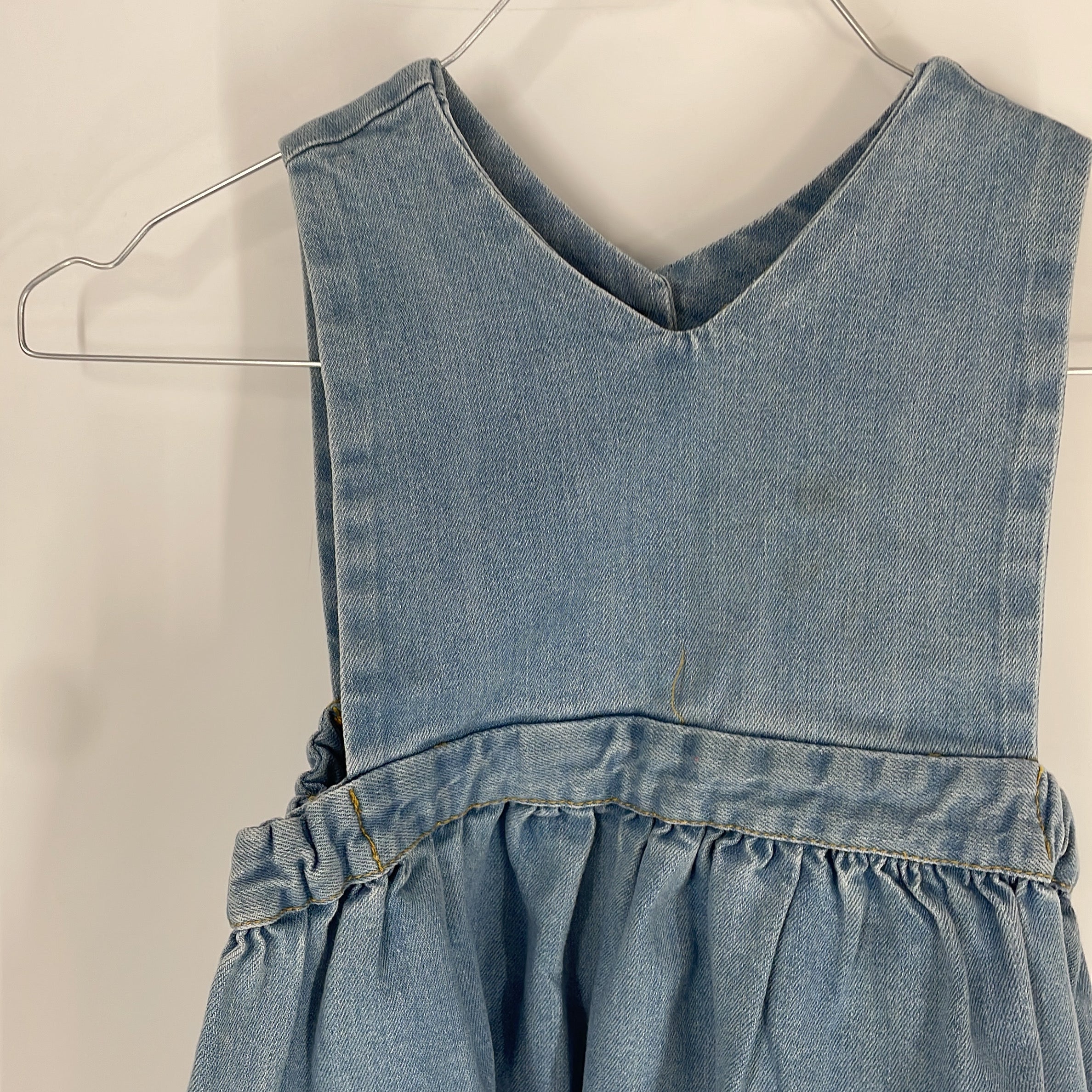 1-Inconnu - Robe salopette en jean - 4A
