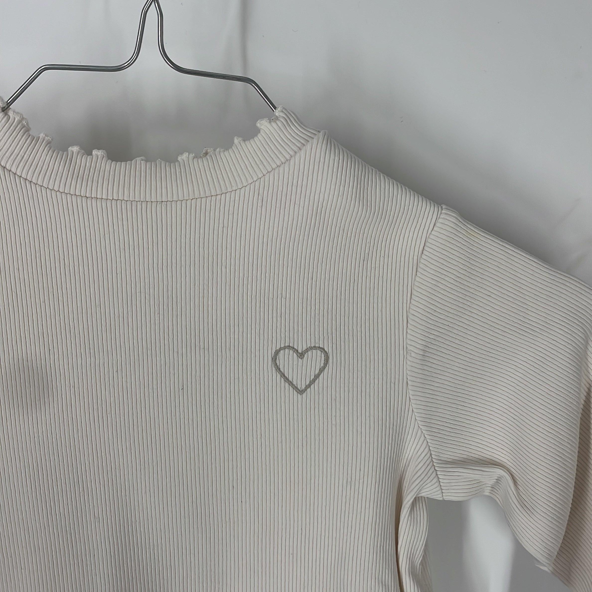 1-Zara - T-shirt manches longues côtelé - 6 ans (116 cm)