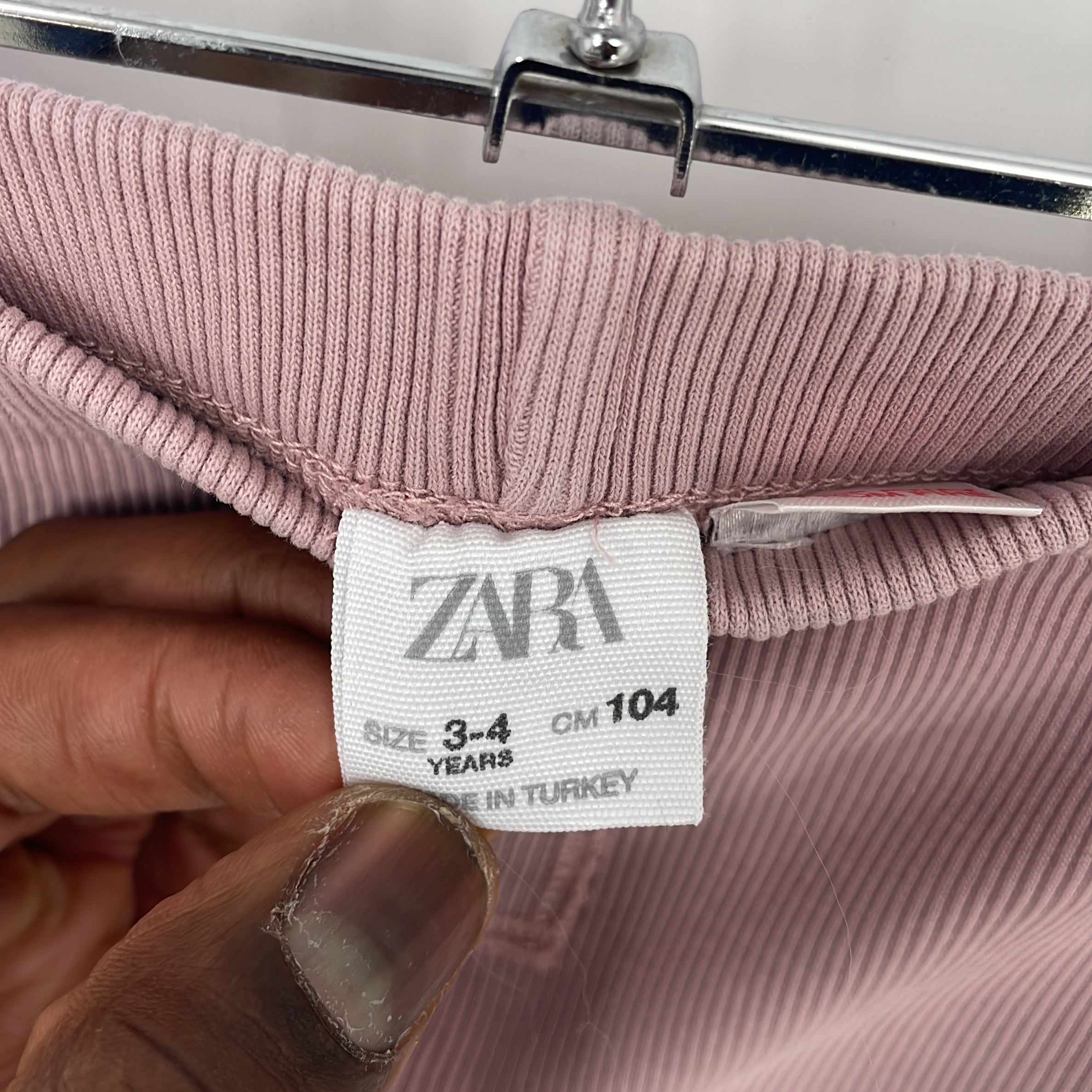 1-Zara - Legging côtelé à étriers - 3-4 ans (104 cm)