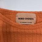 2-Bobo Choses T-shirt orange côtelé à volants 🍊