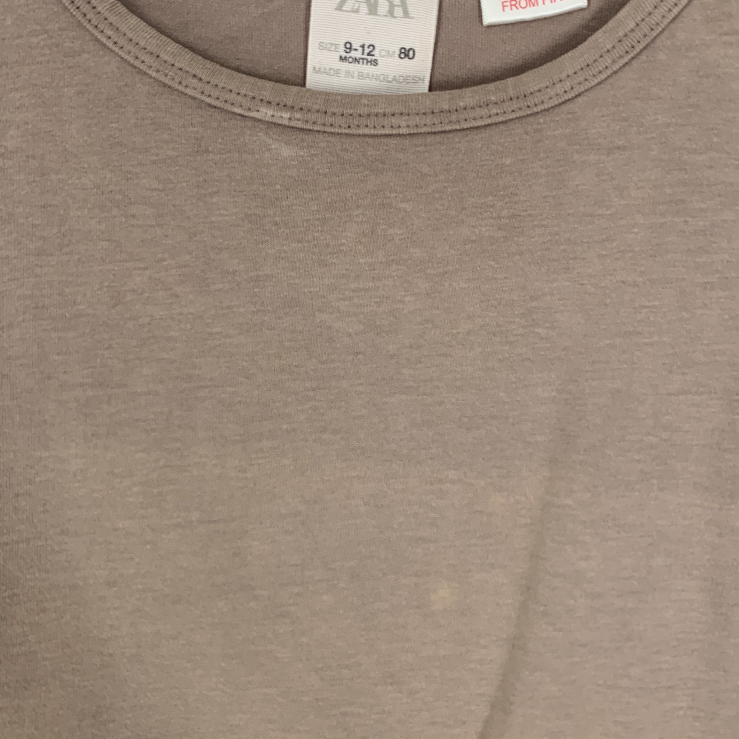 2-Zara - T-shirt manche longue - 9-12 mois