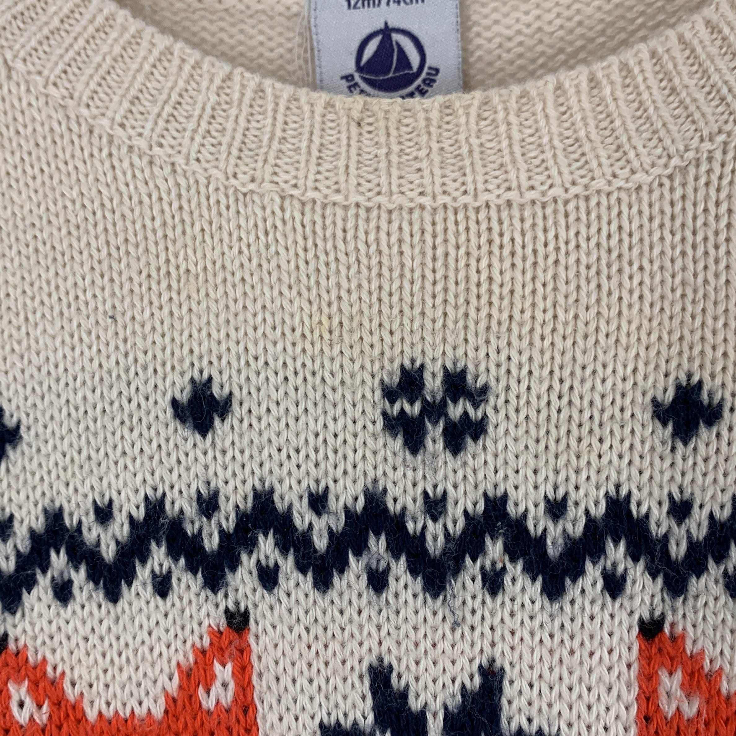 2-Petit Bateau - Pull - 12m/74cm