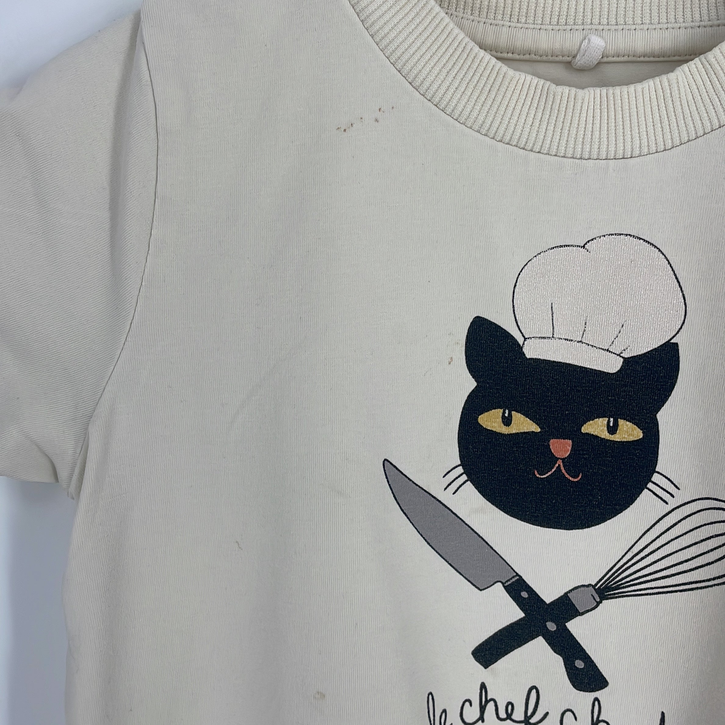 2-MINI RODINI - T-shirt 'Le Chef Chat' - 1.5-3 ans