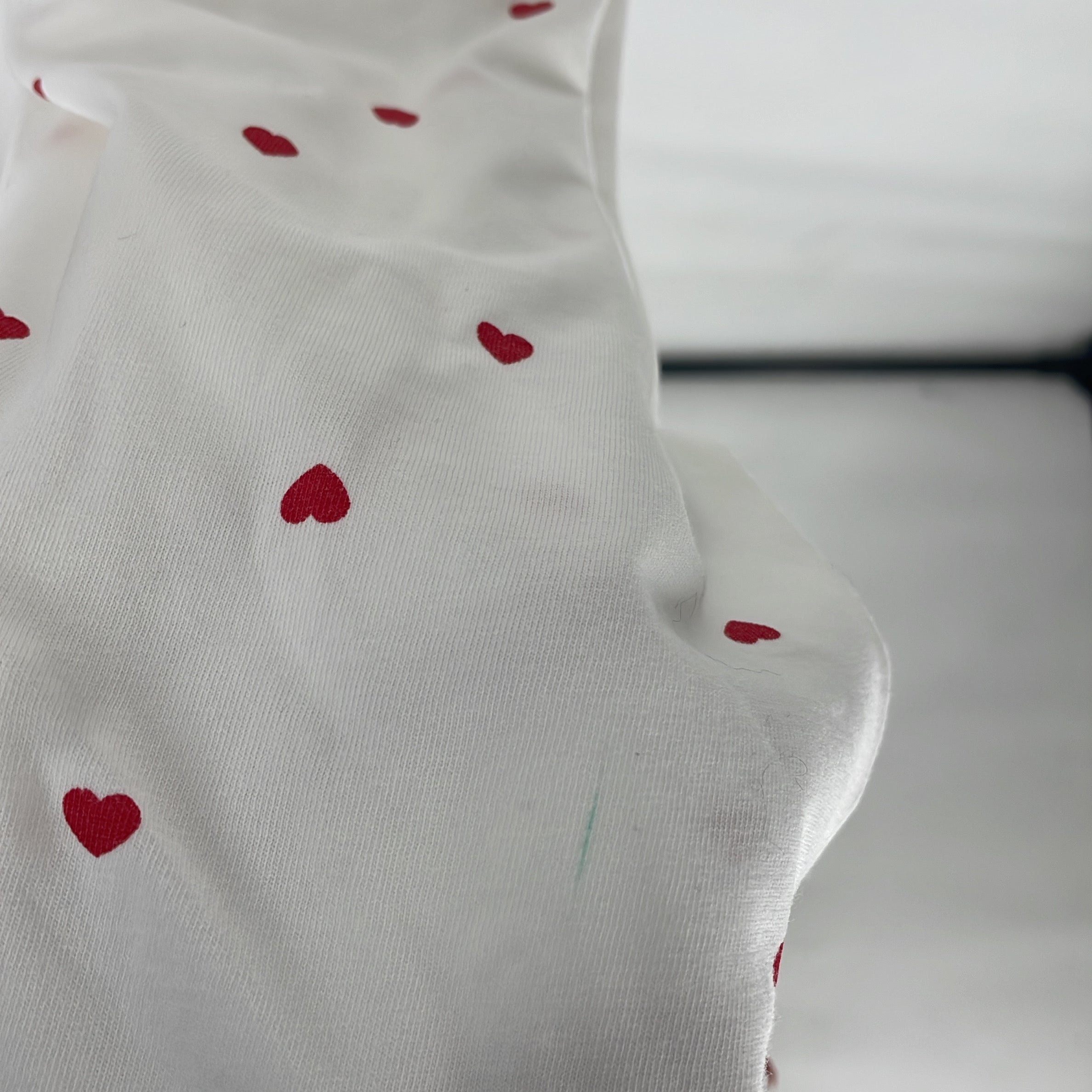 2-Pyjama Cœur - Blanc & Rouge - Taille Inconnue