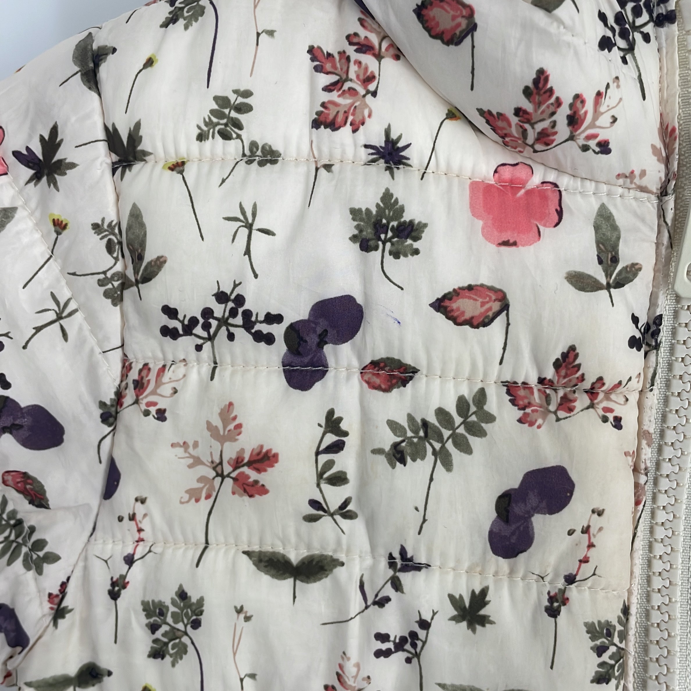 2-ZARA BABY GIRL - Doudoune Fleurie - Taille Inconnue
