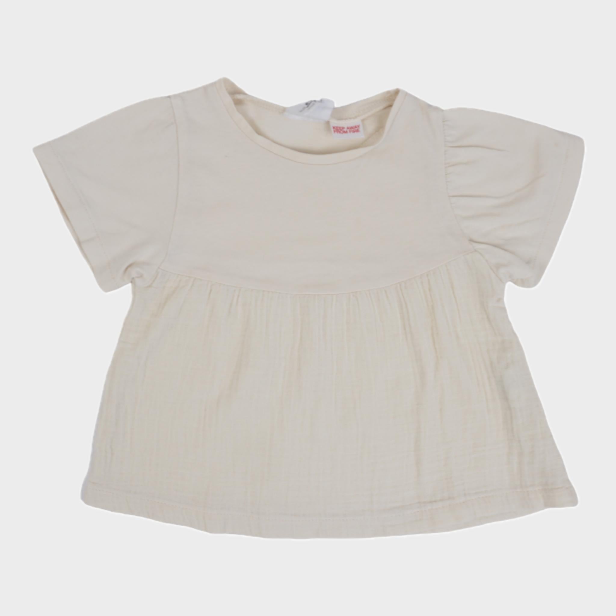 T-shirt Crème - 6/9 mois