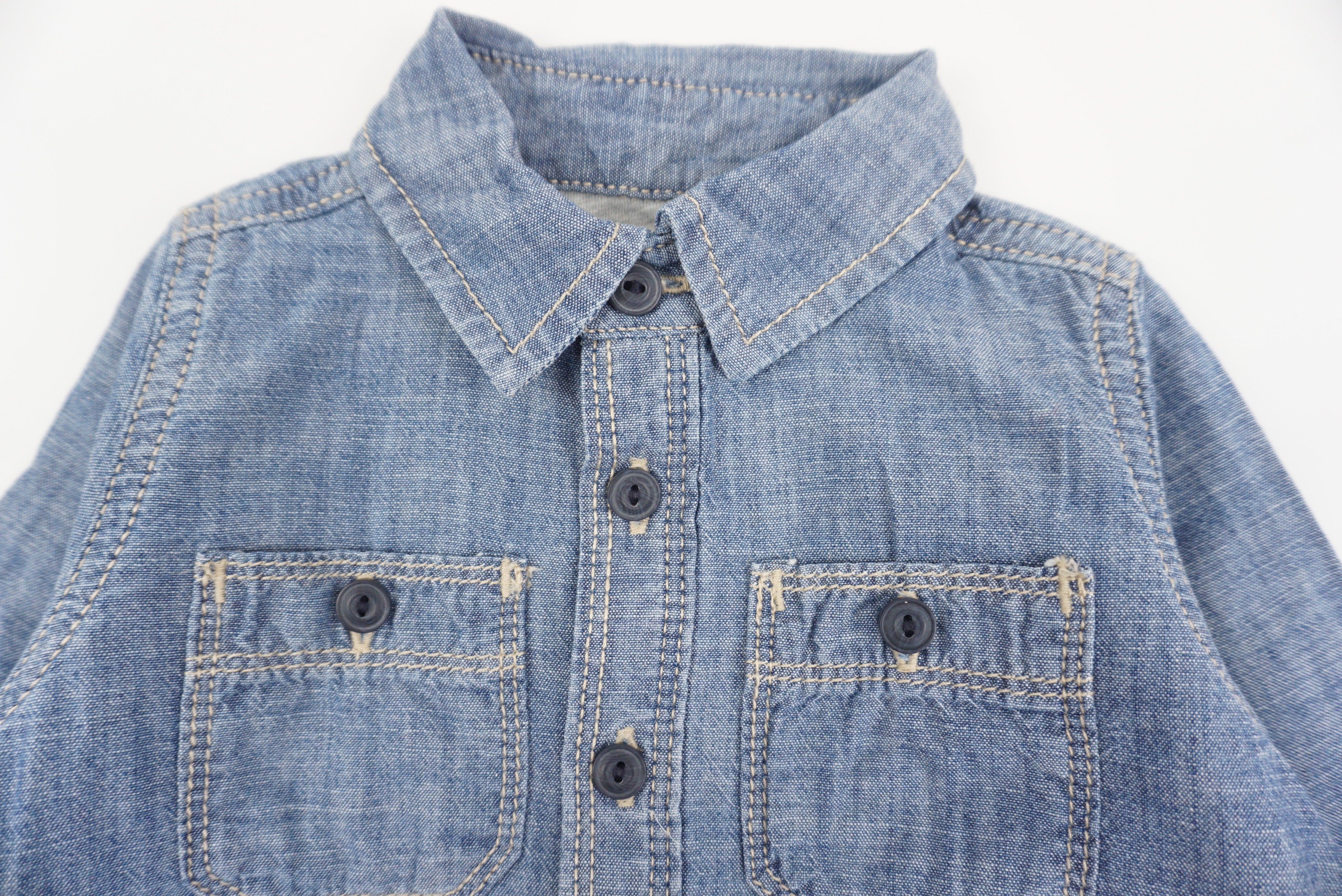 Chemise Bleu - 3/6 mois