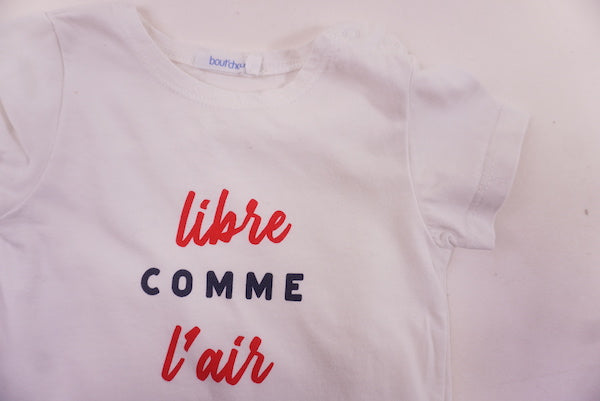 Combishort Blanc - 6 mois