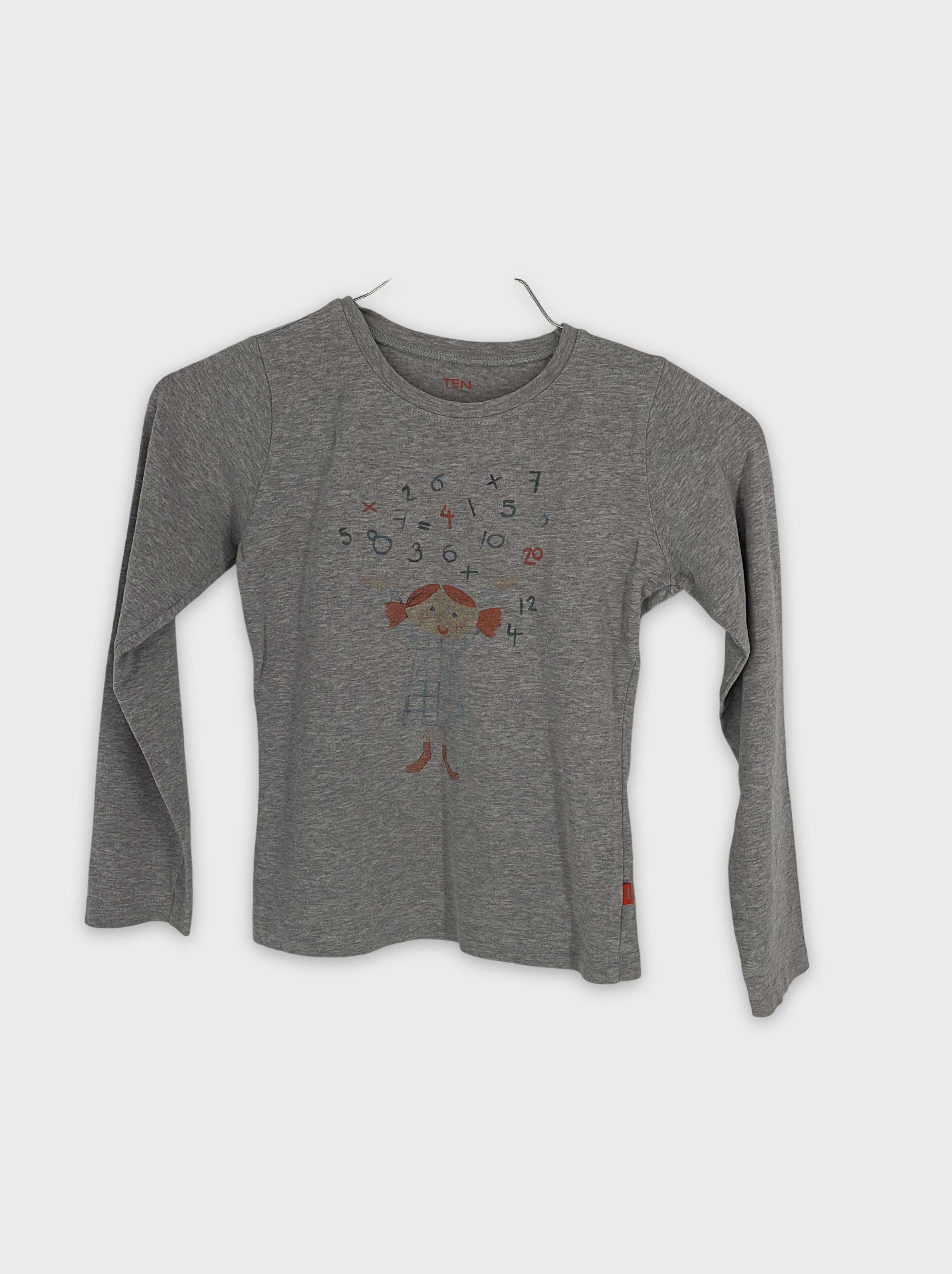 0-T-shirt manches longues Ten 8 ans