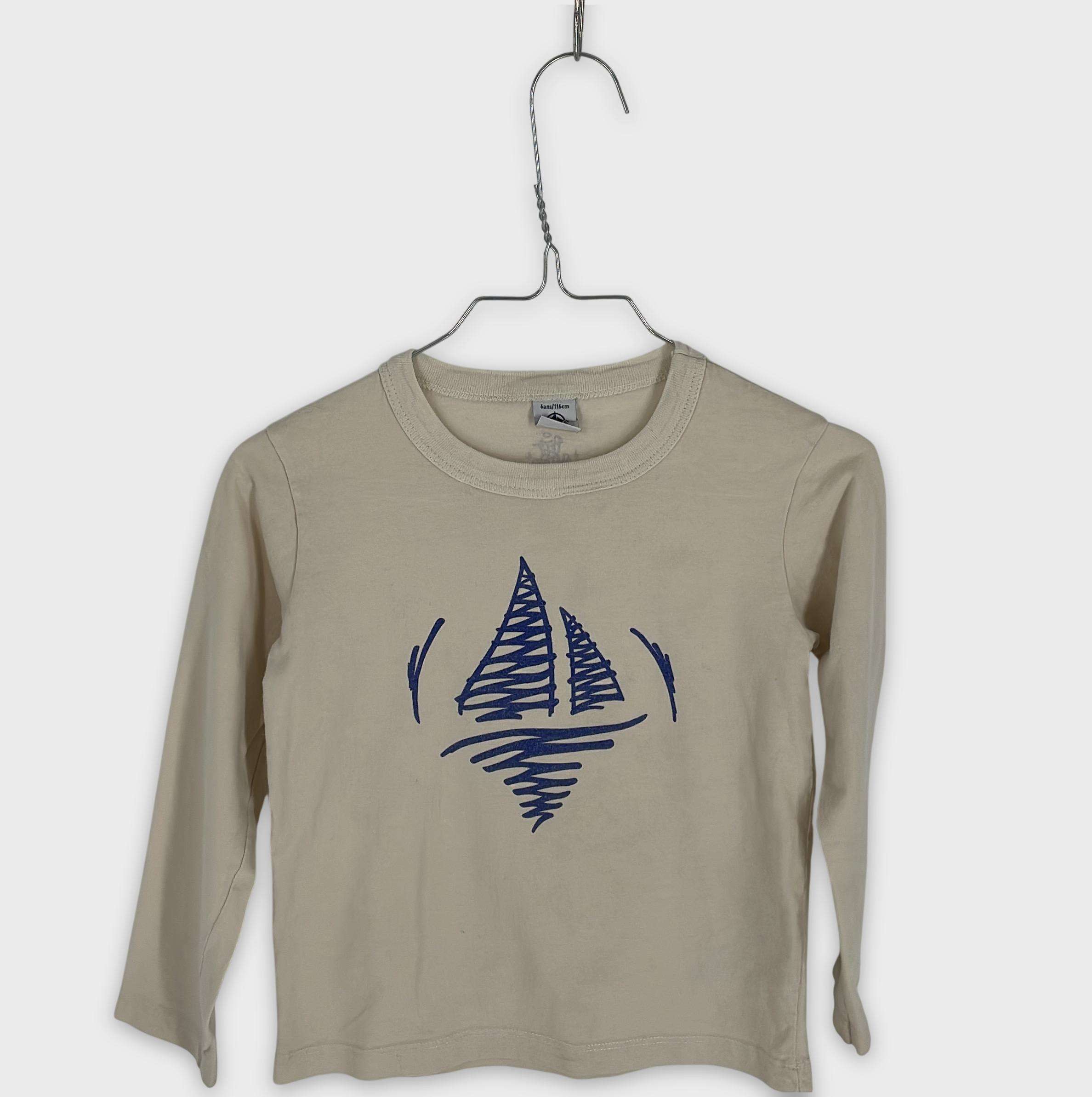 0-T-shirt manches longues Petit Bateau 6 ans