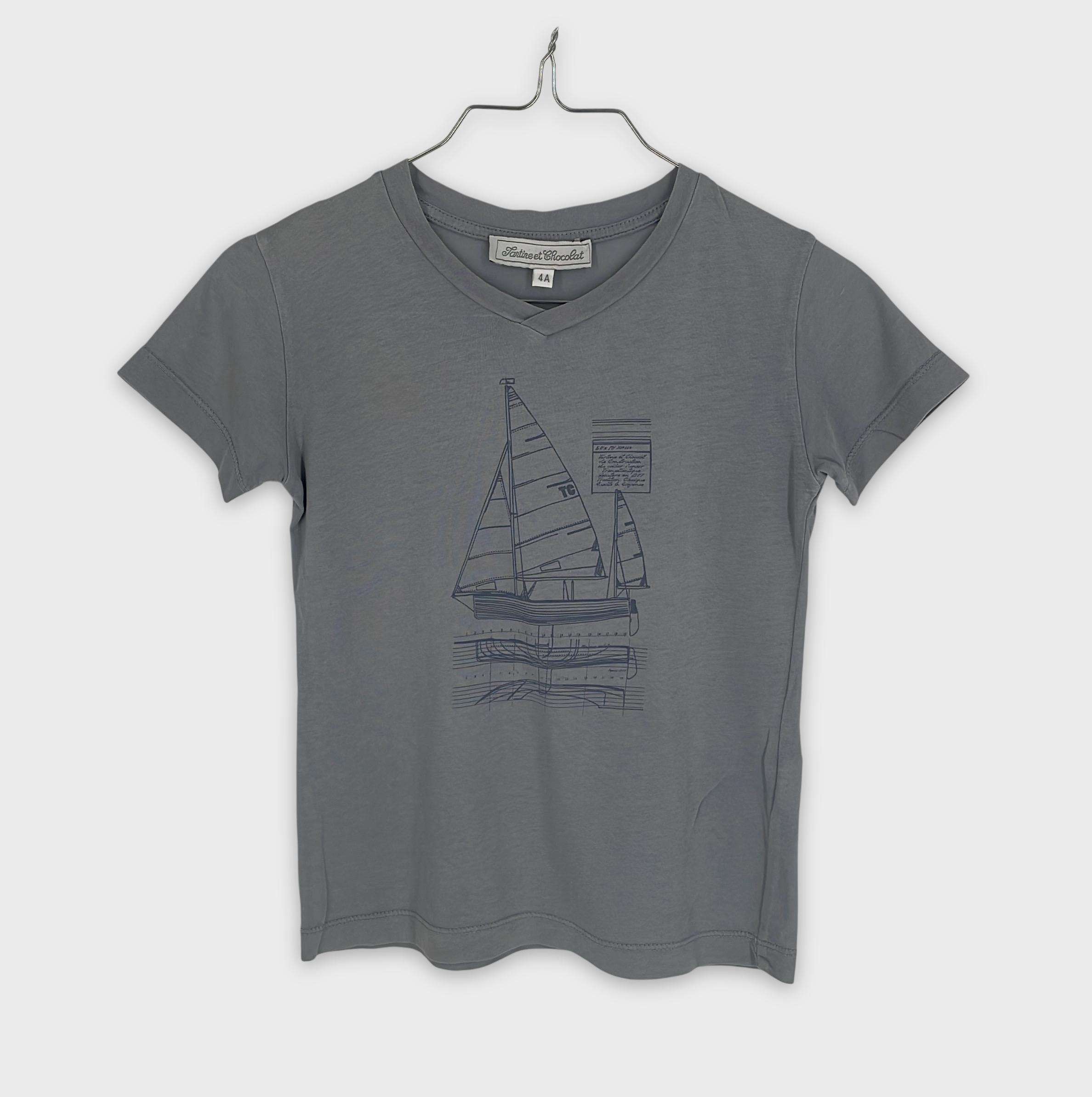 0-T-shirt manches courtes Tartine Et Chocolat 4 ans