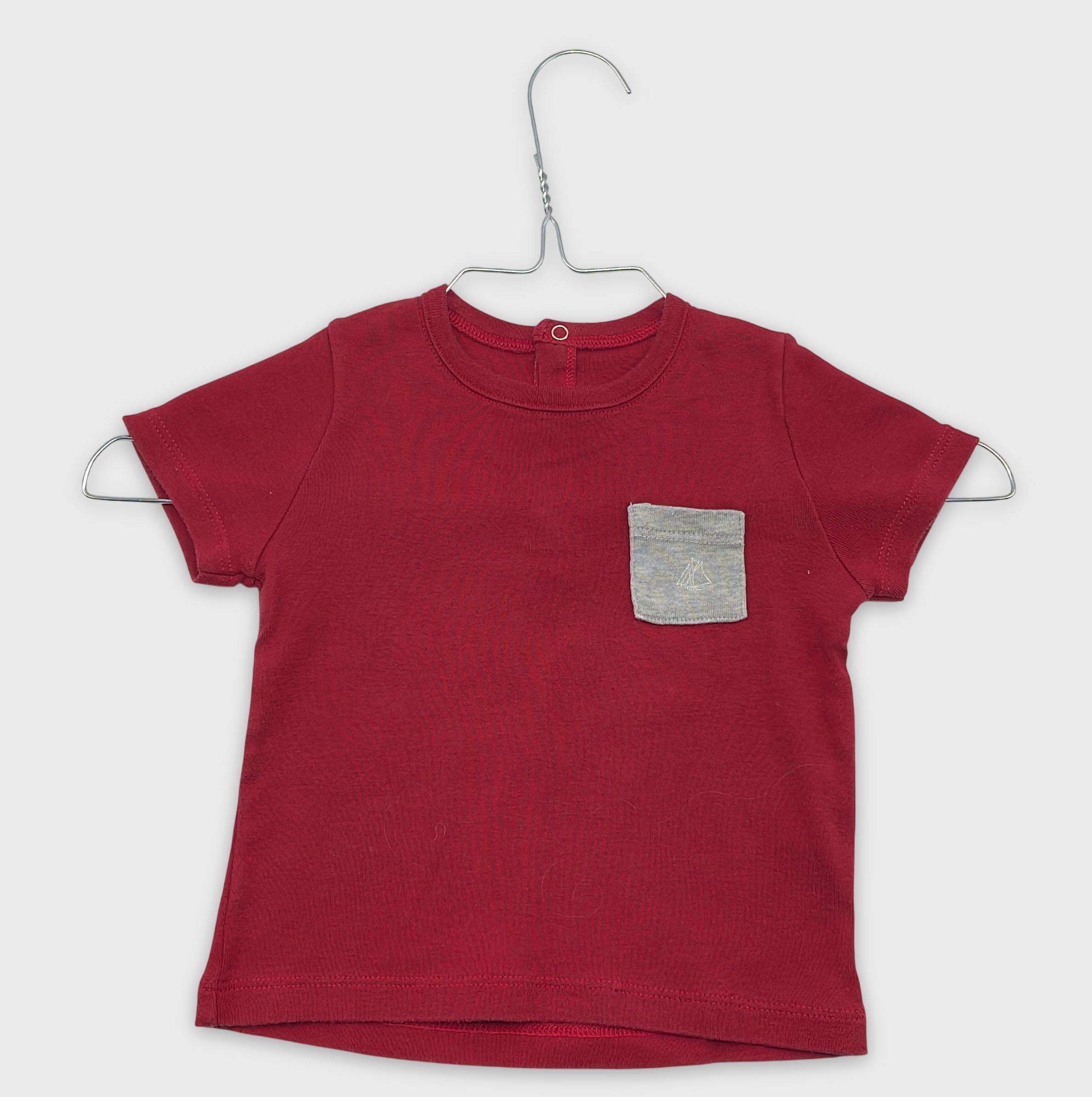 0-T-shirt manches courtes Petit Bateau 18 mois