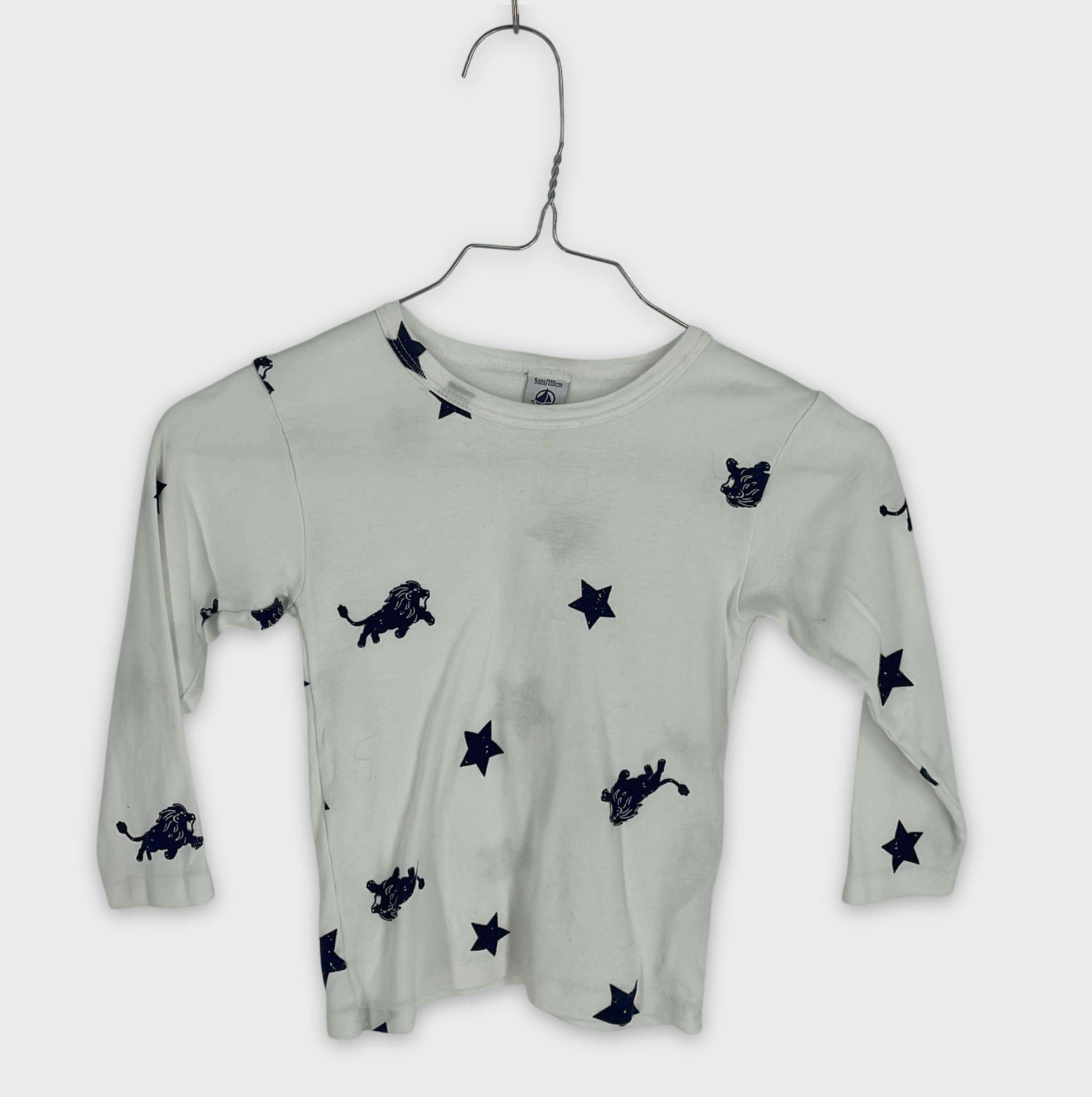 0-T-shirt manches longues Petit Bateau 5 ans