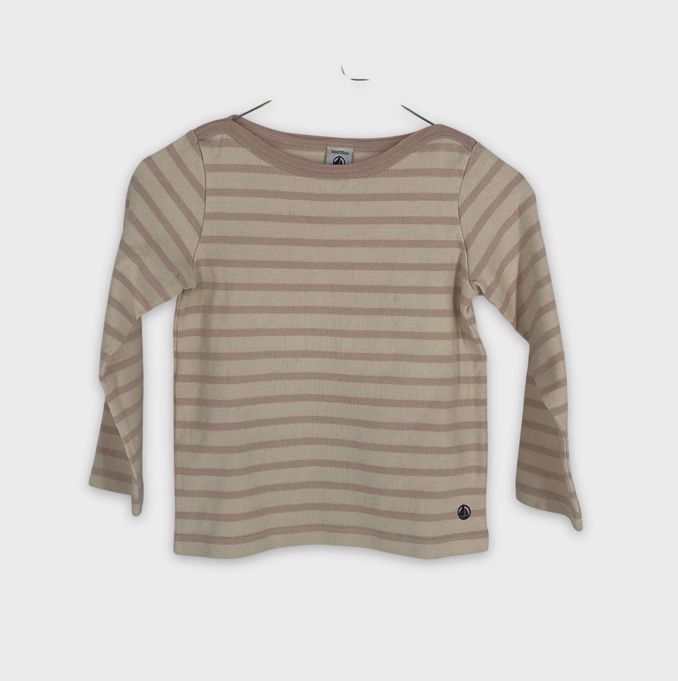 0-T-shirt manches longues Petit Bateau 5 ans