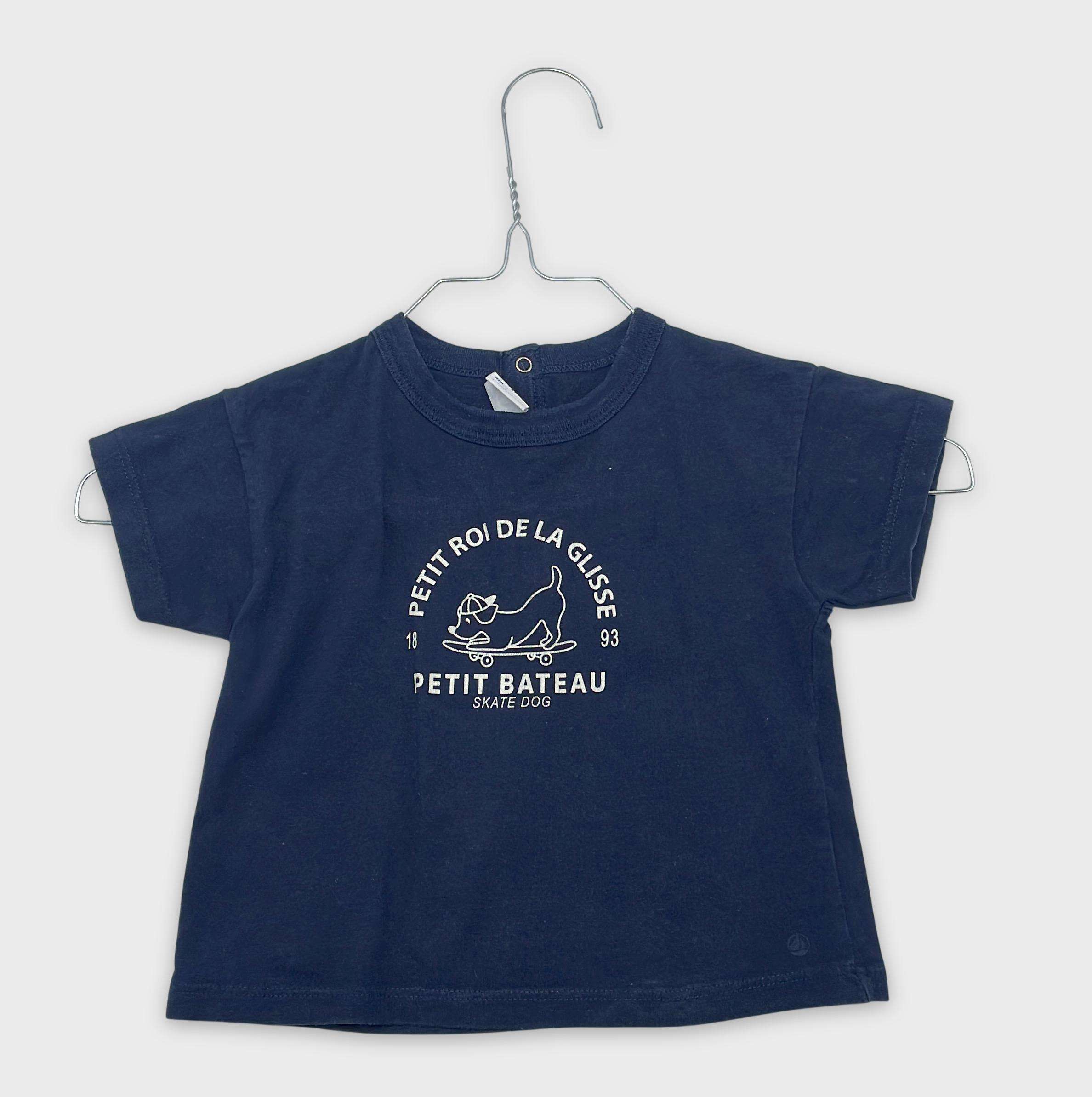 0-T-shirt manches courtes Petit Bateau 12 mois