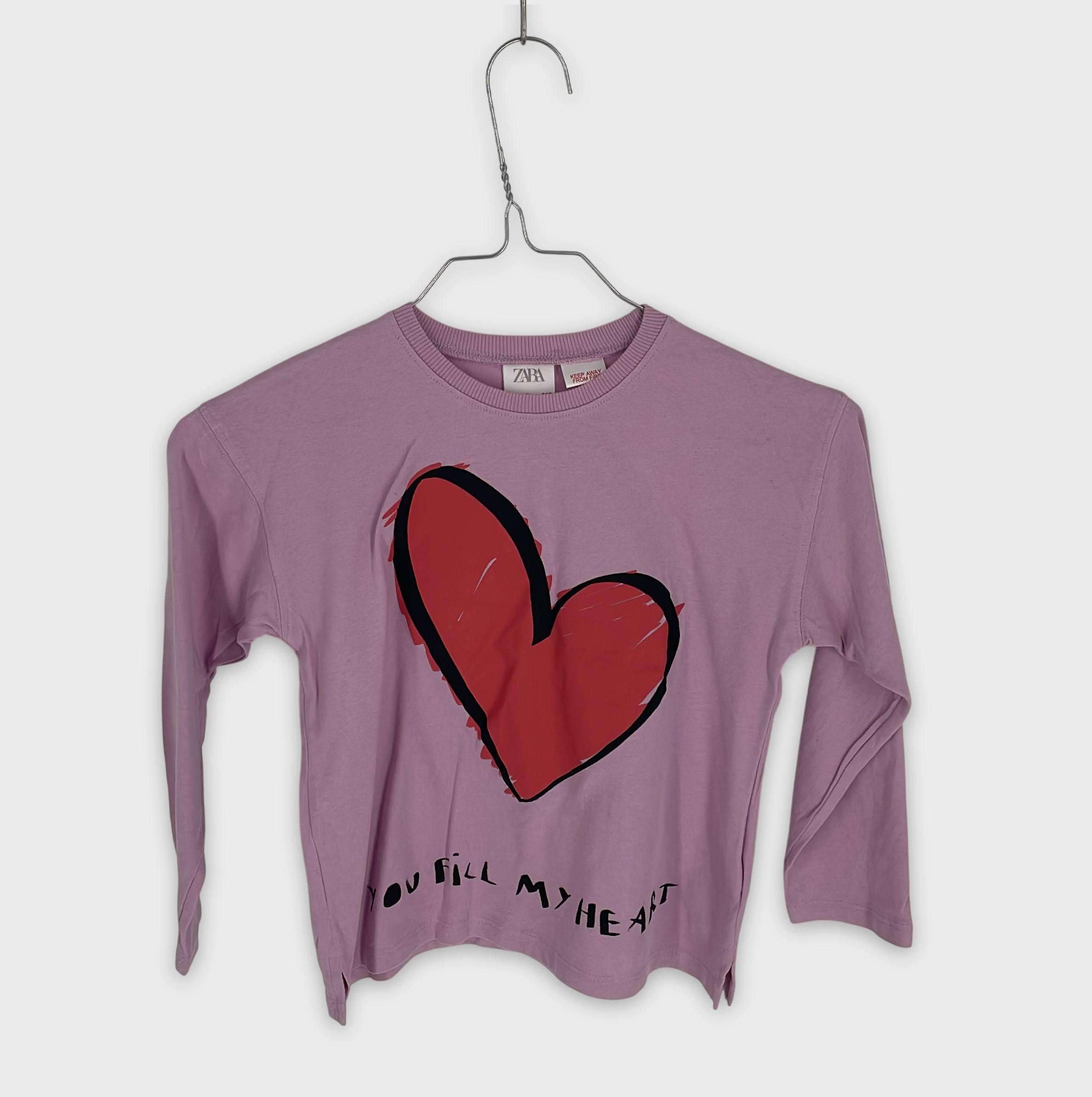 0-T-shirt manches longues Zara Kids 5-6 Ans