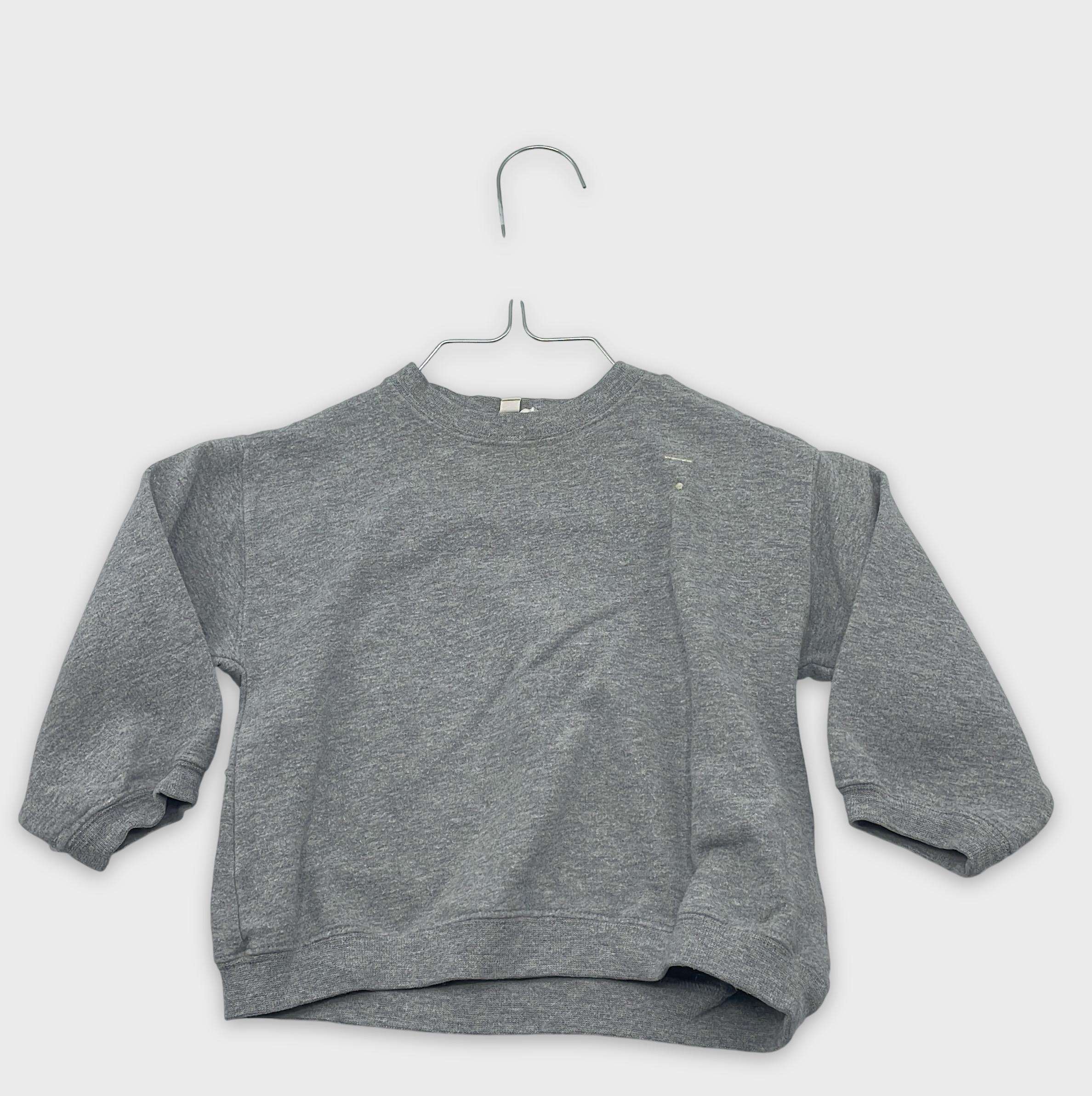 0-Sweat Gray Label 9-12 Mois