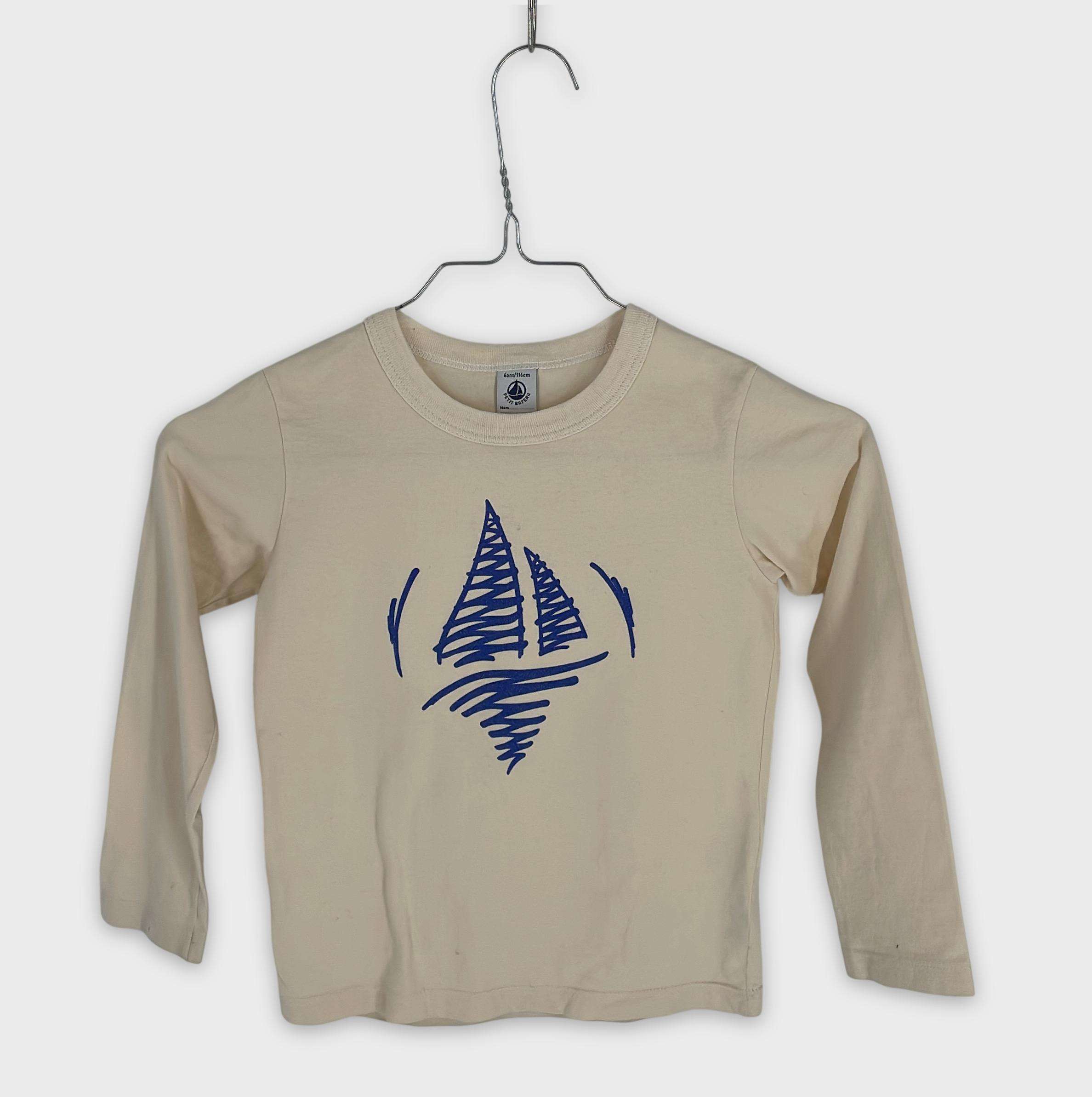 0-T-shirt manches longues Petit Bateau 6 ans