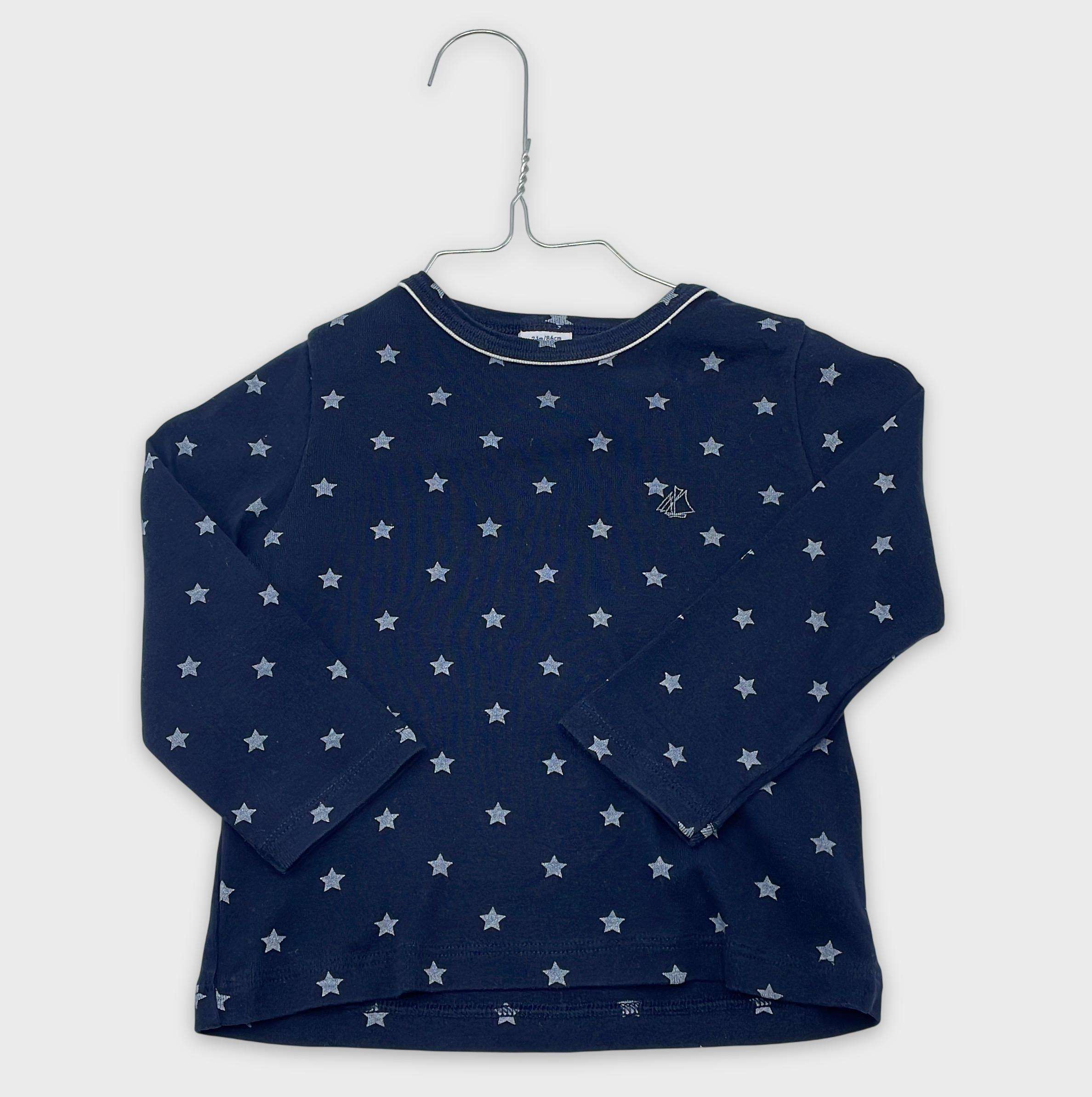 0-T-shirt manches longues Petit Bateau 24 mois