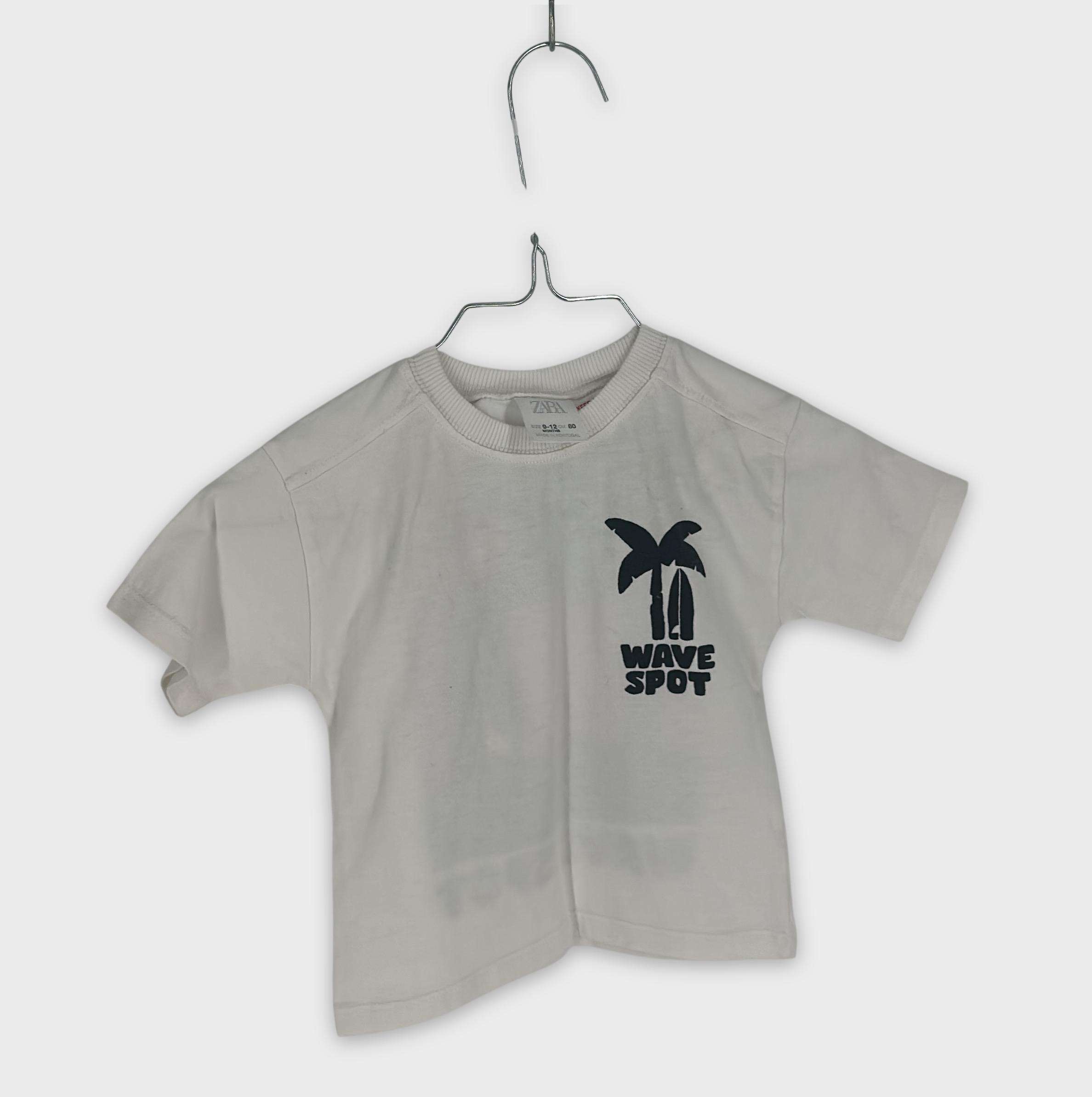 0-T-shirt manches courtes Zara Baby 9-12 Mois