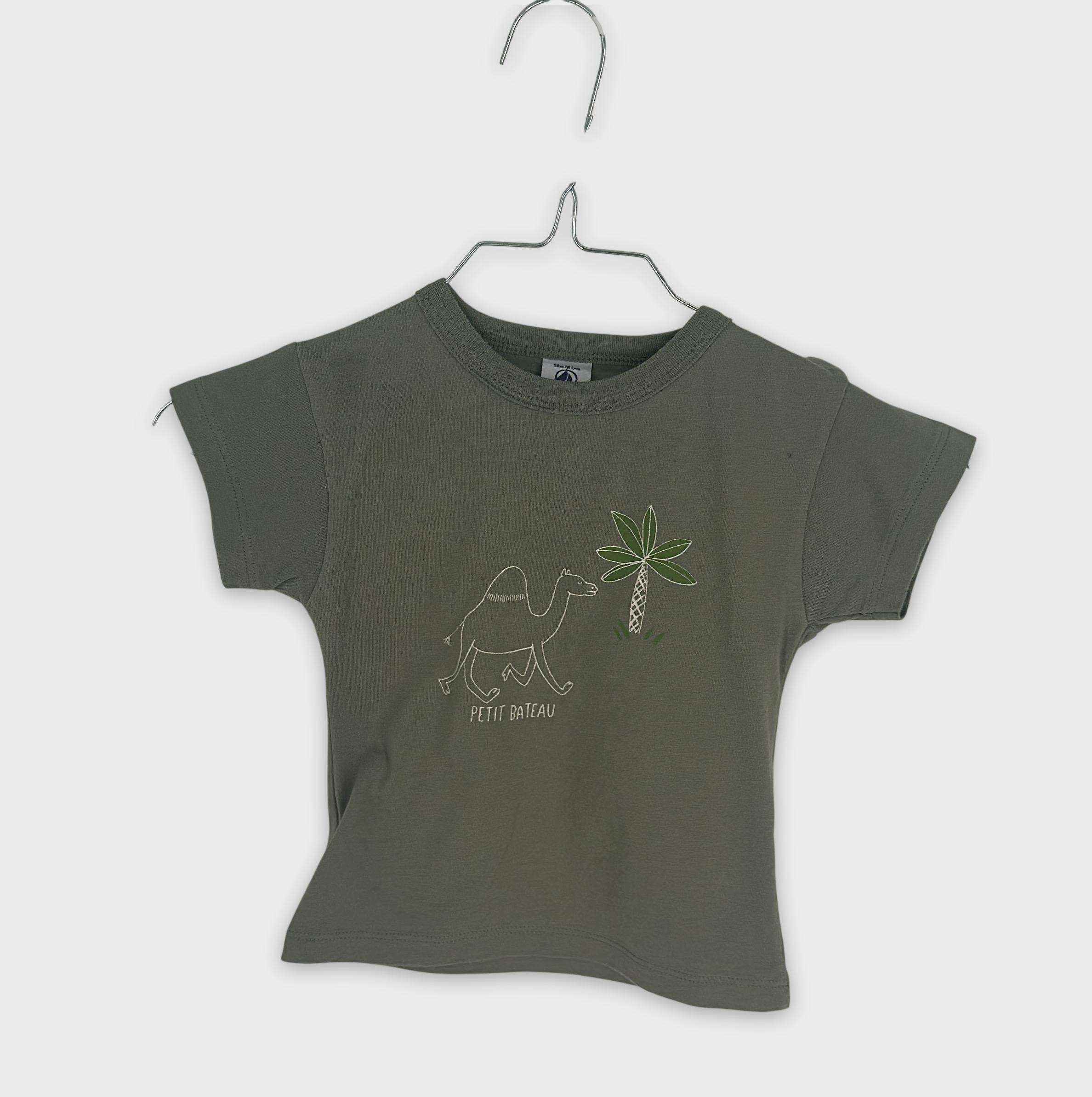 0-T-shirt manches courtes Petit Bateau 18 mois