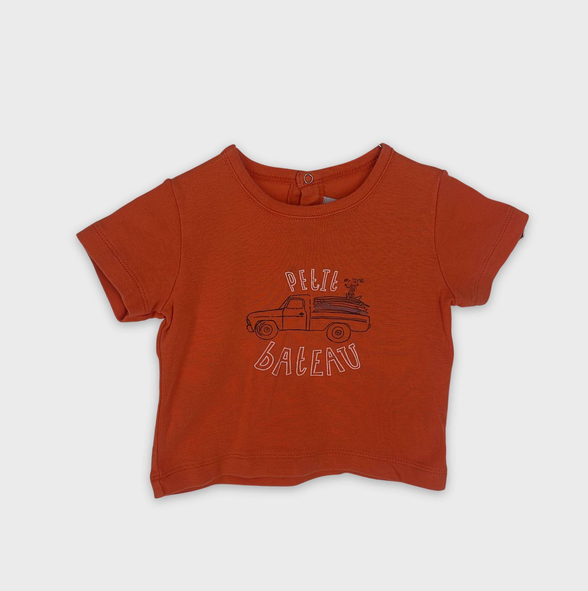 0-T-shirt manches courtes Petit Bateau 6 mois