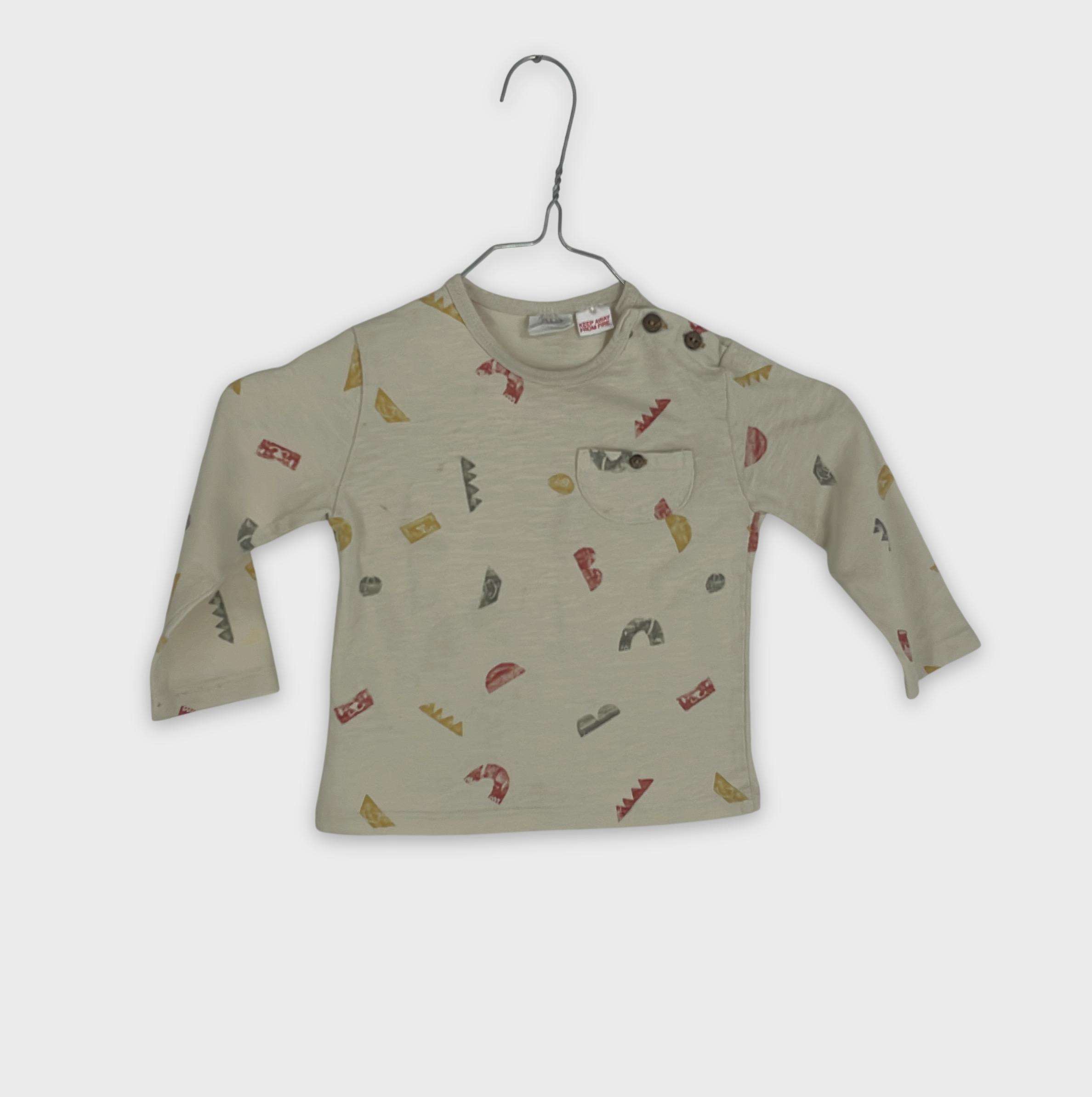 0-T-shirt manches longues Zara Baby 12-18 Mois