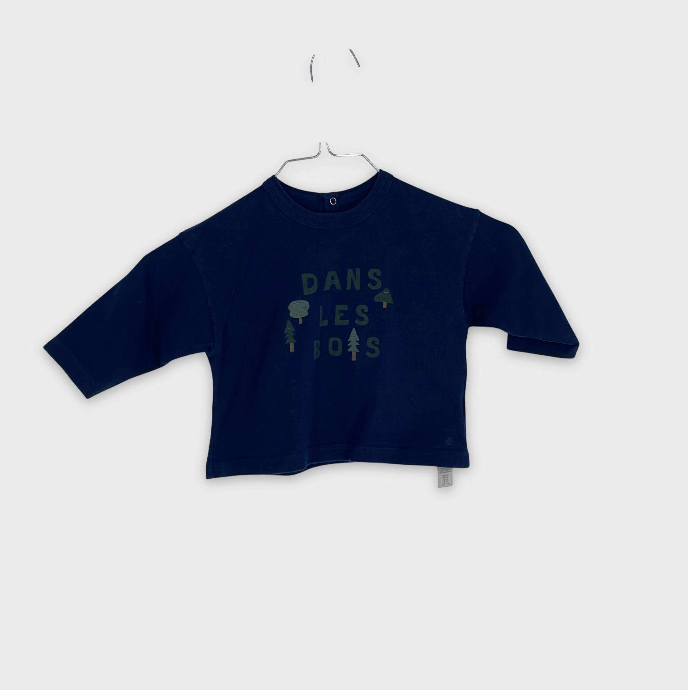 0-T-shirt manches longues Petit Bateau 12 mois