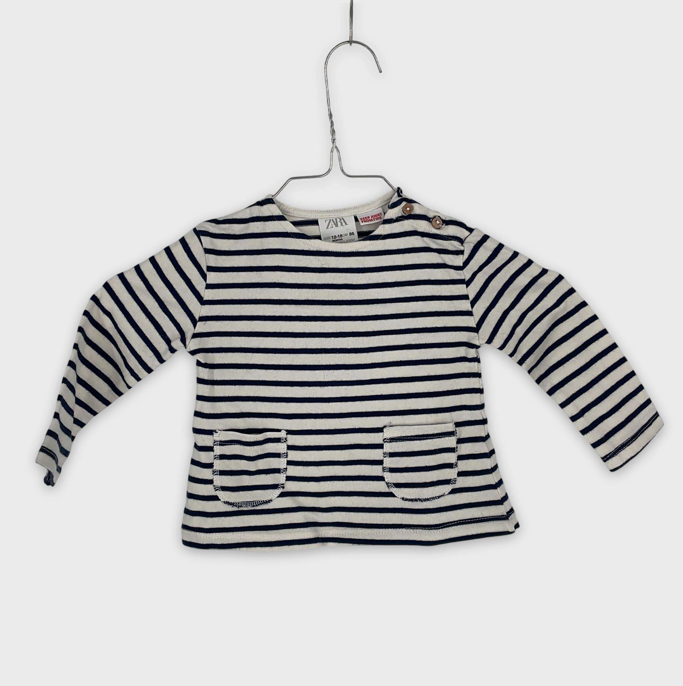 0-T-shirt manches longues Zara Baby 12-18 Mois
