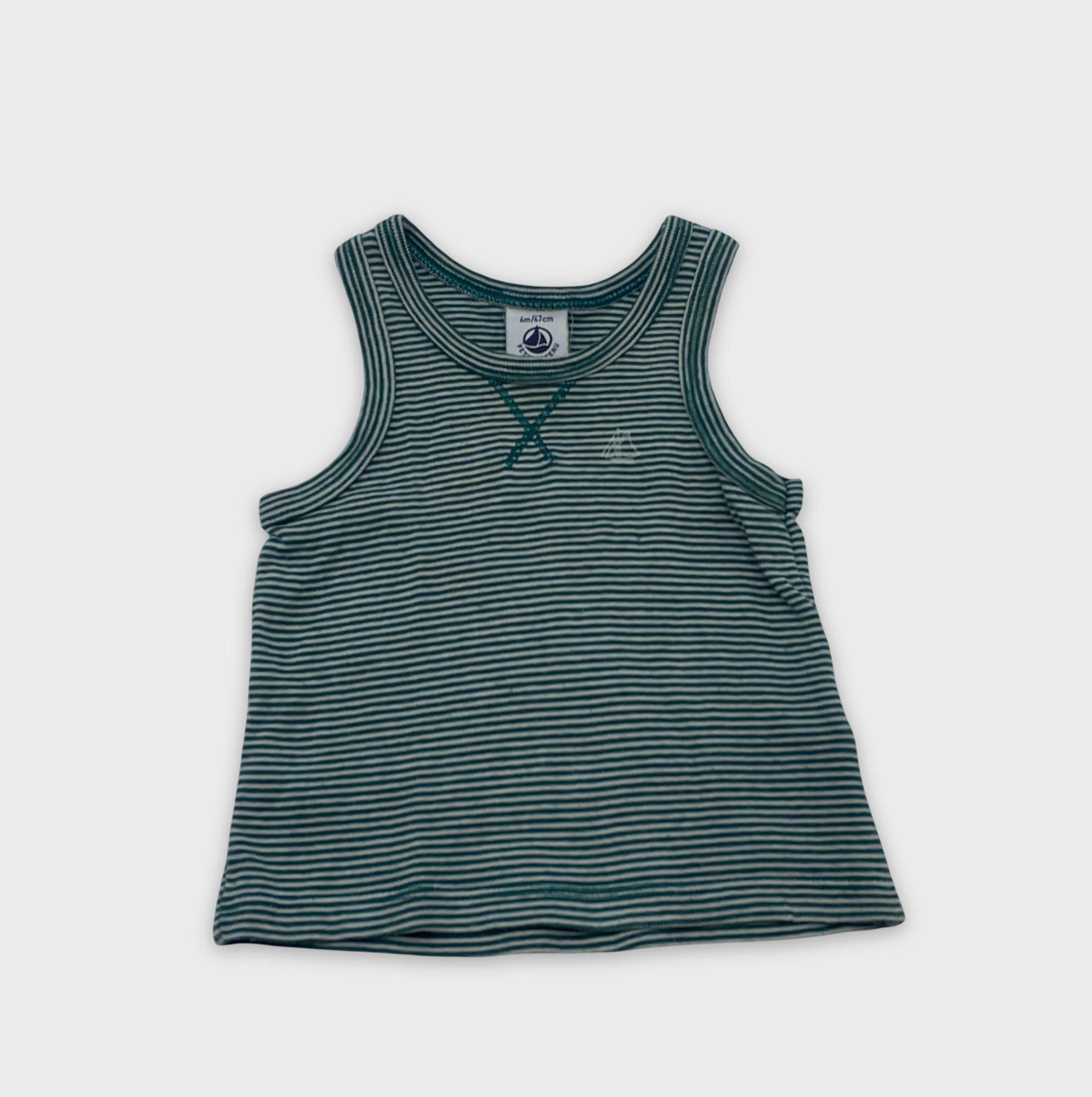 0-T-shirt manches courtes Petit Bateau 6 mois