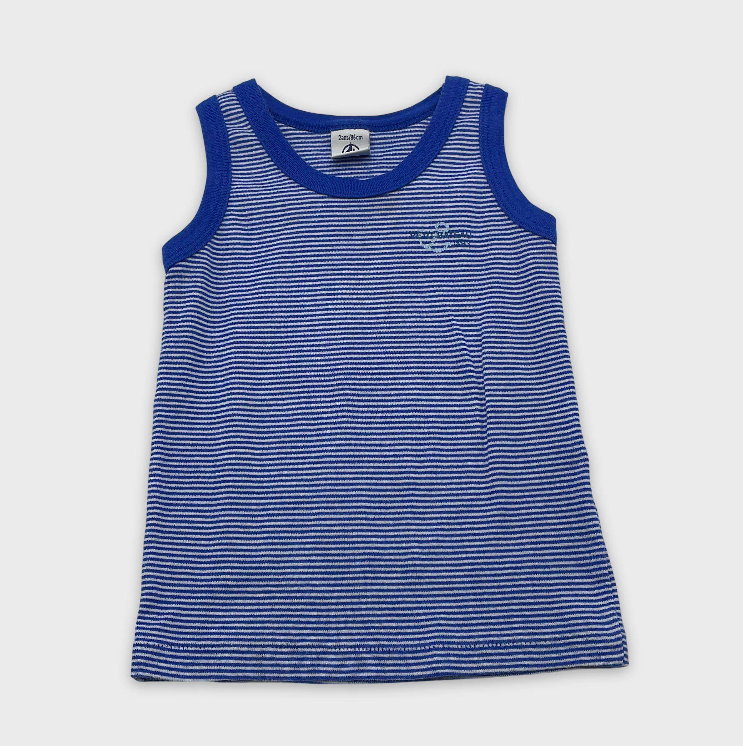 0-T-shirt manches courtes Petit Bateau 24 mois