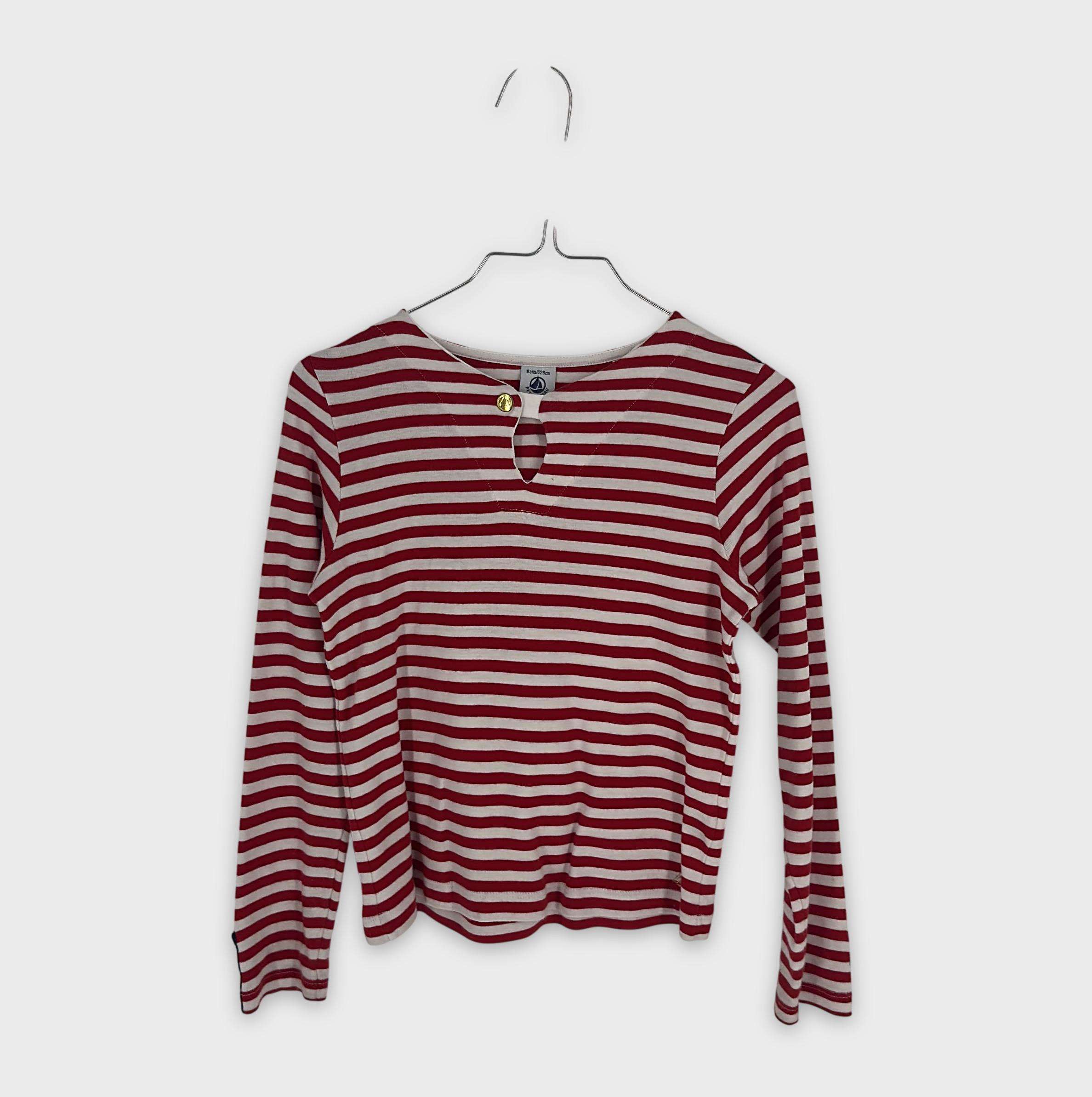 0-T-shirt manches longues Petit Bateau 8 ans
