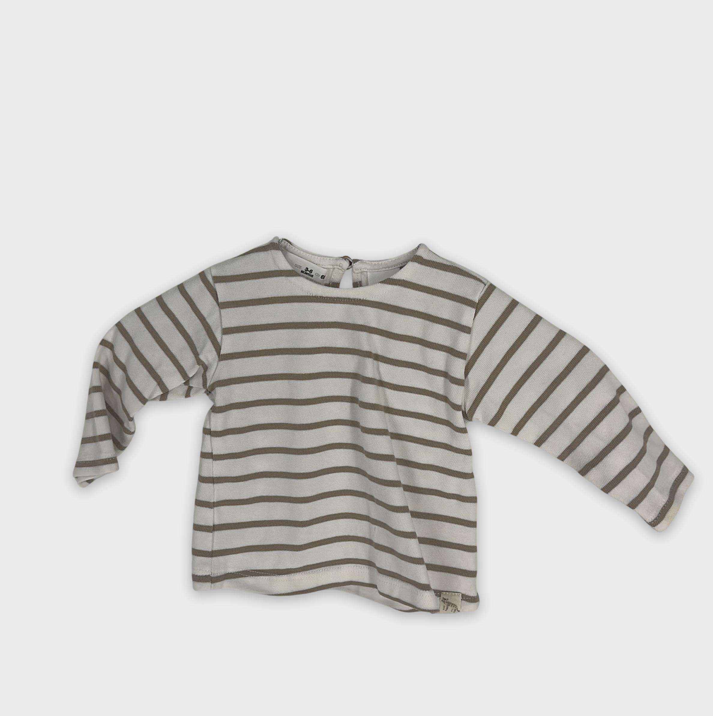 0-T-shirt manches longues Zara Baby 3-6 Mois