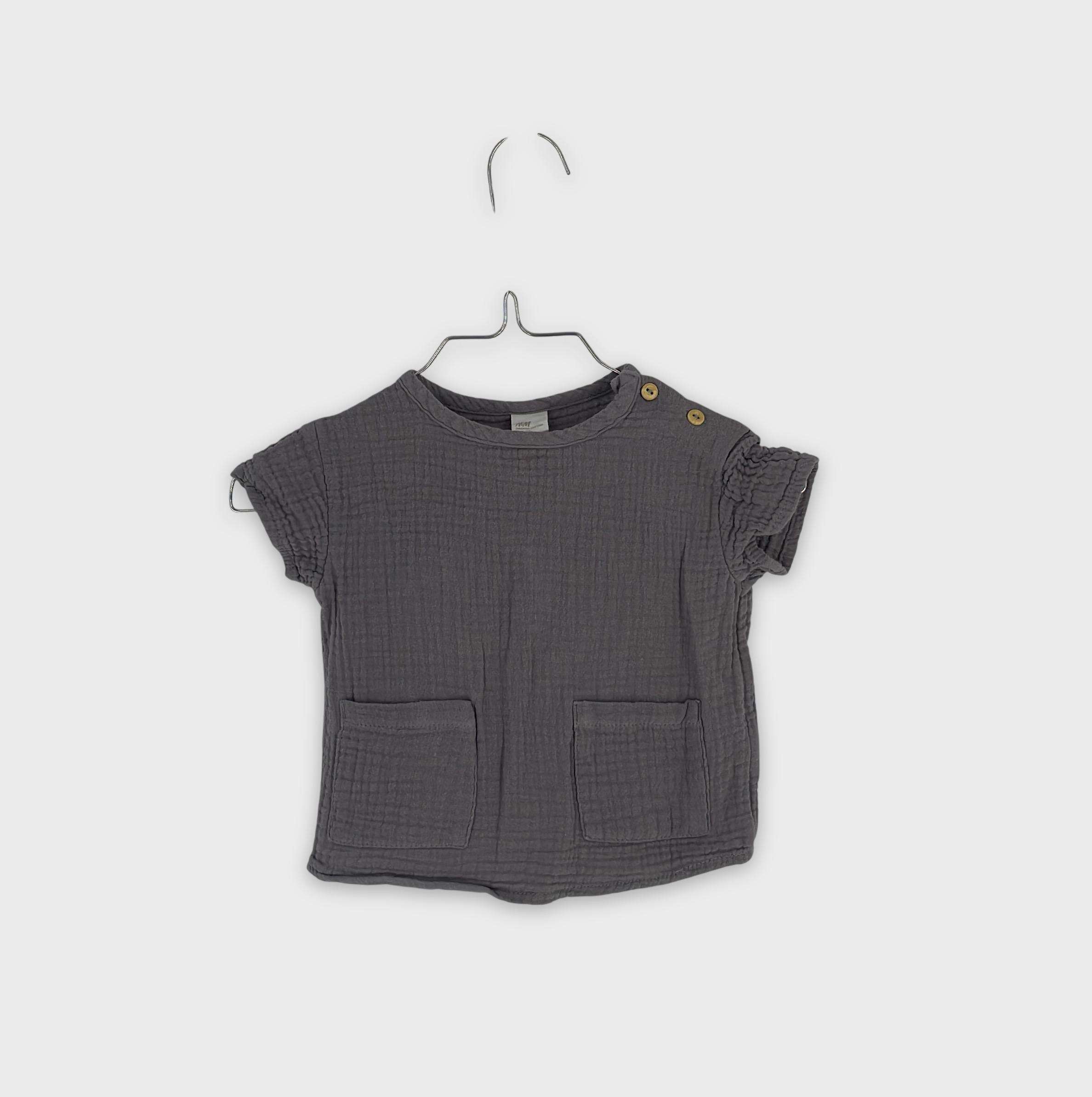 0-T-shirt manches courtes H&M 9-12 Mois