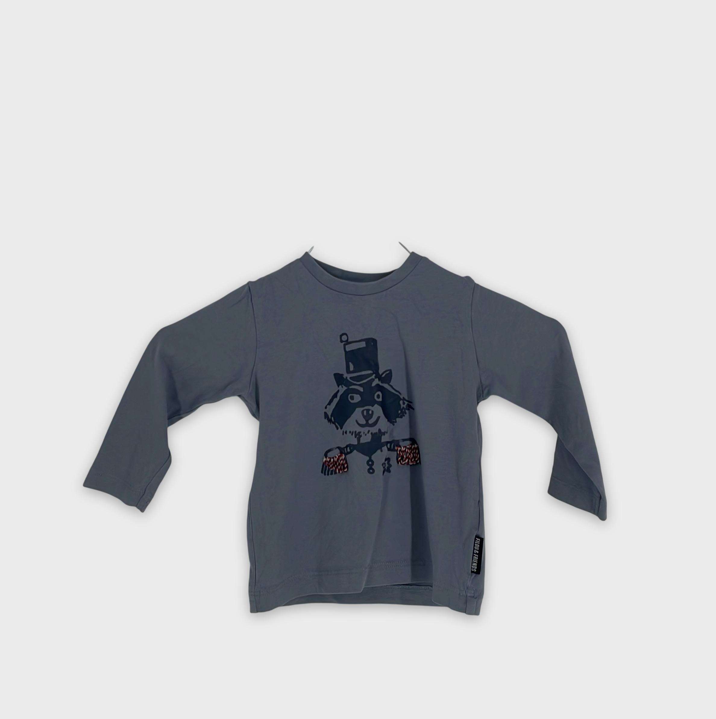 0-T-shirt manches longues P'tit filou 18 mois