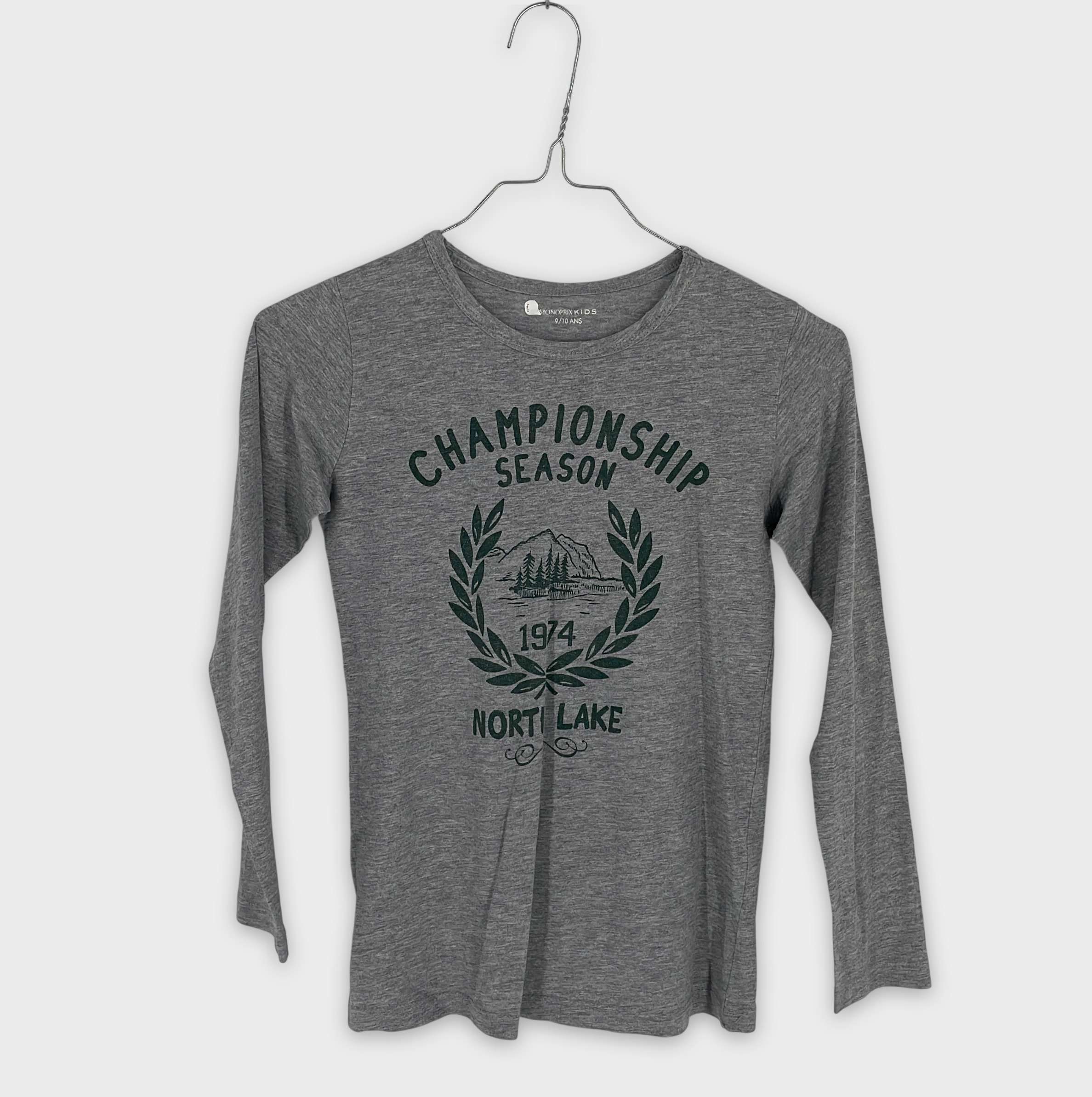 0-T-shirt manches longues Monoprix 9-10 Ans
