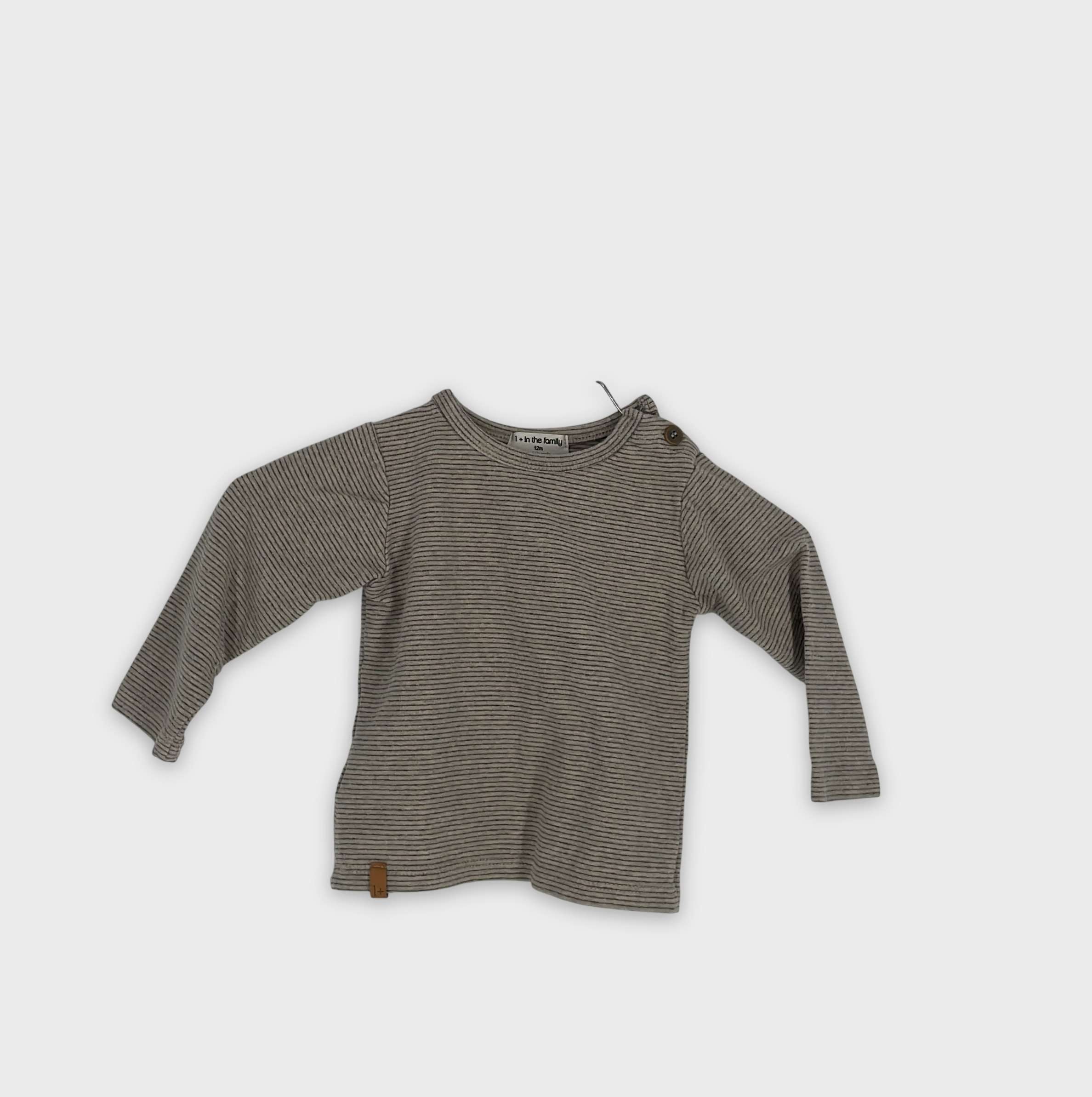 0-T-shirt manches longues 1+ In The Family 12 mois
