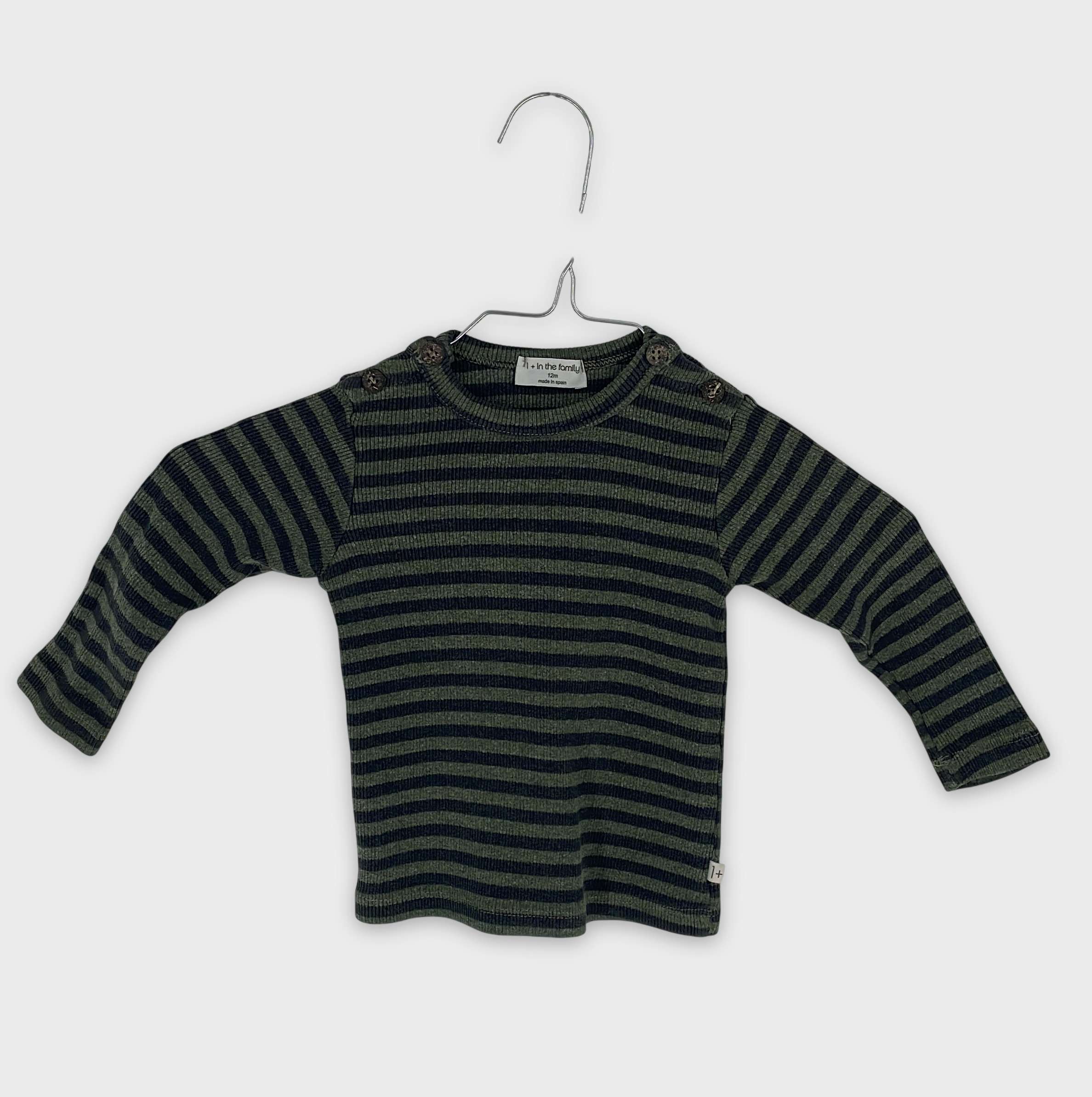 0-T-shirt manches longues 1+ In The Family 12 mois