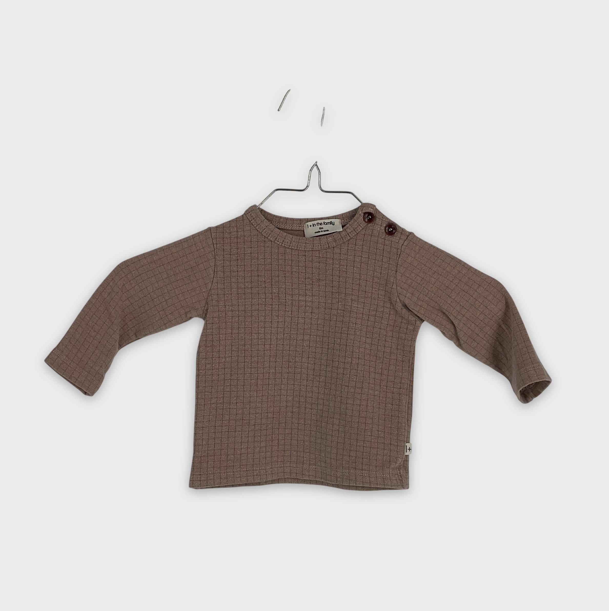 0-T-shirt manches longues 1+ In The Family 6 mois