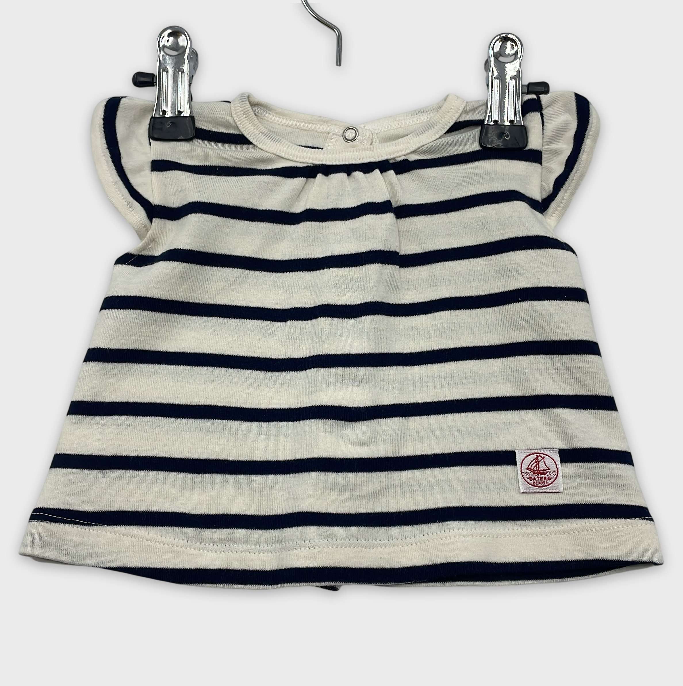 0-T-shirt manches courtes Petit Bateau 3 mois