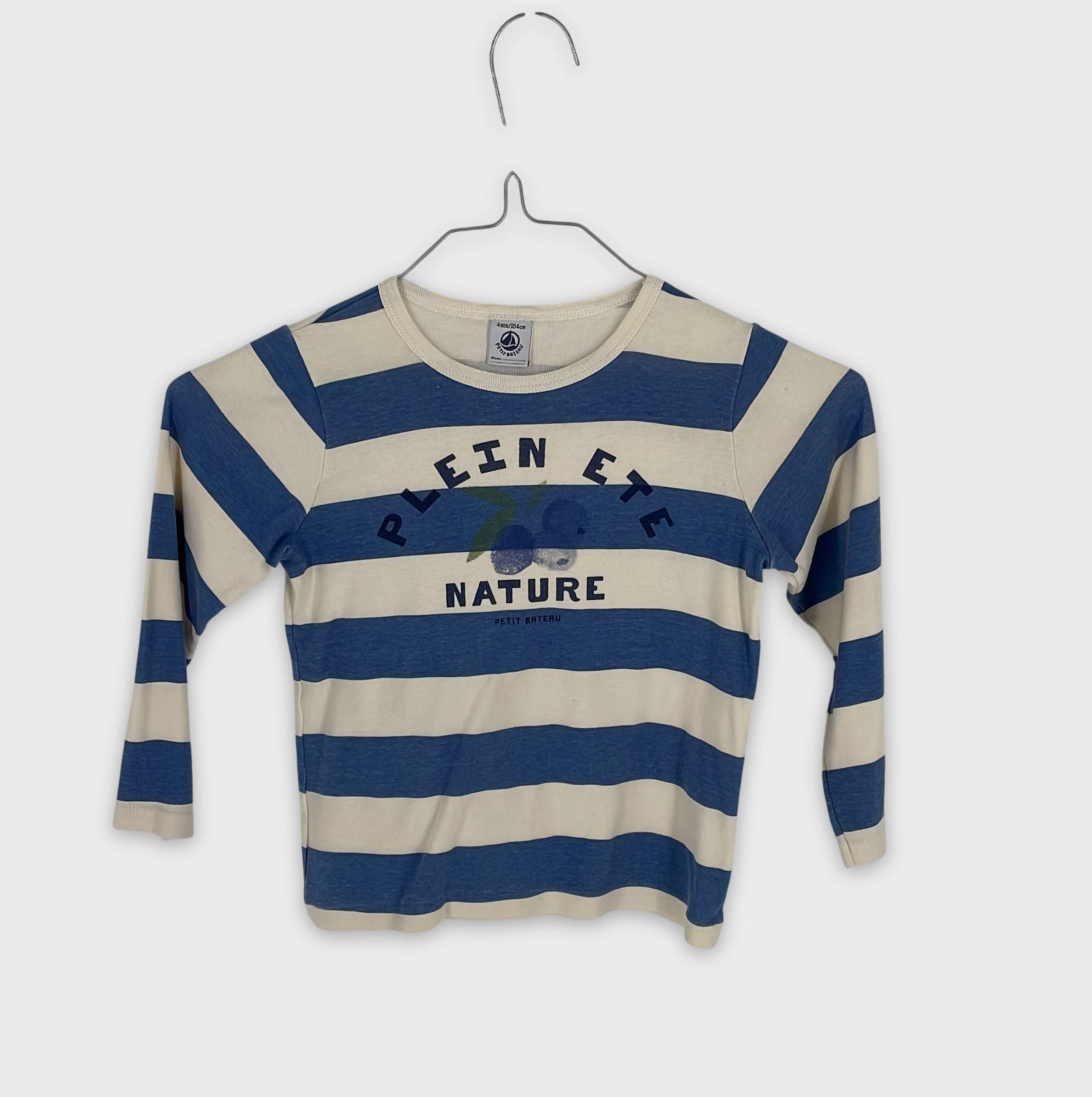 0-T-shirt manches longues Petit Bateau 4 ans
