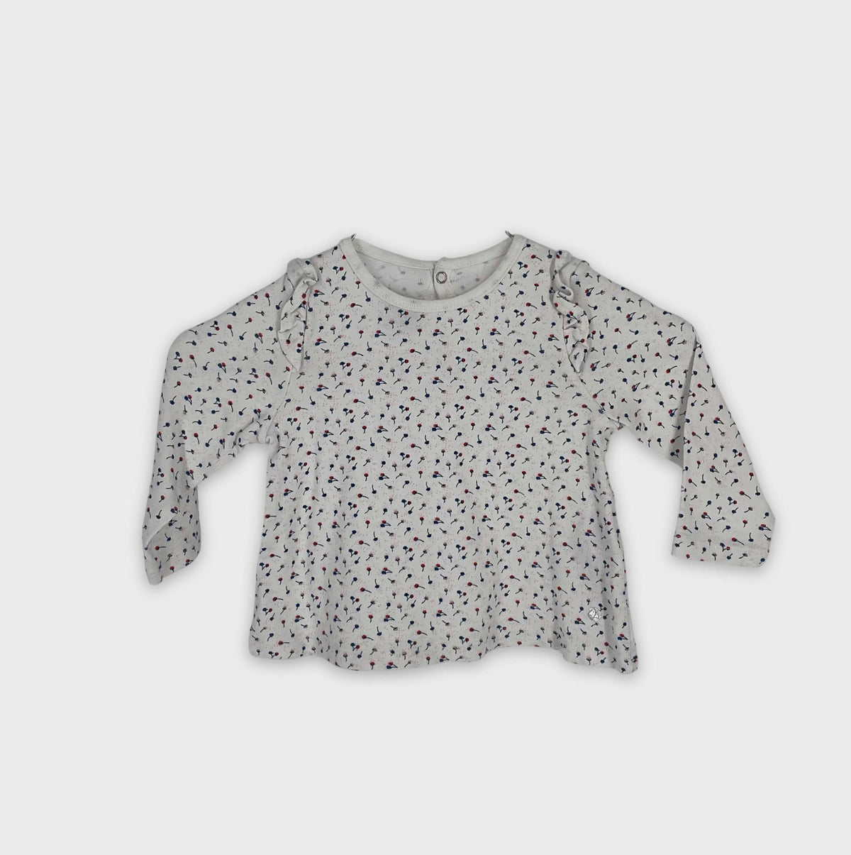 0-T-shirt manches longues Petit Bateau 12 mois