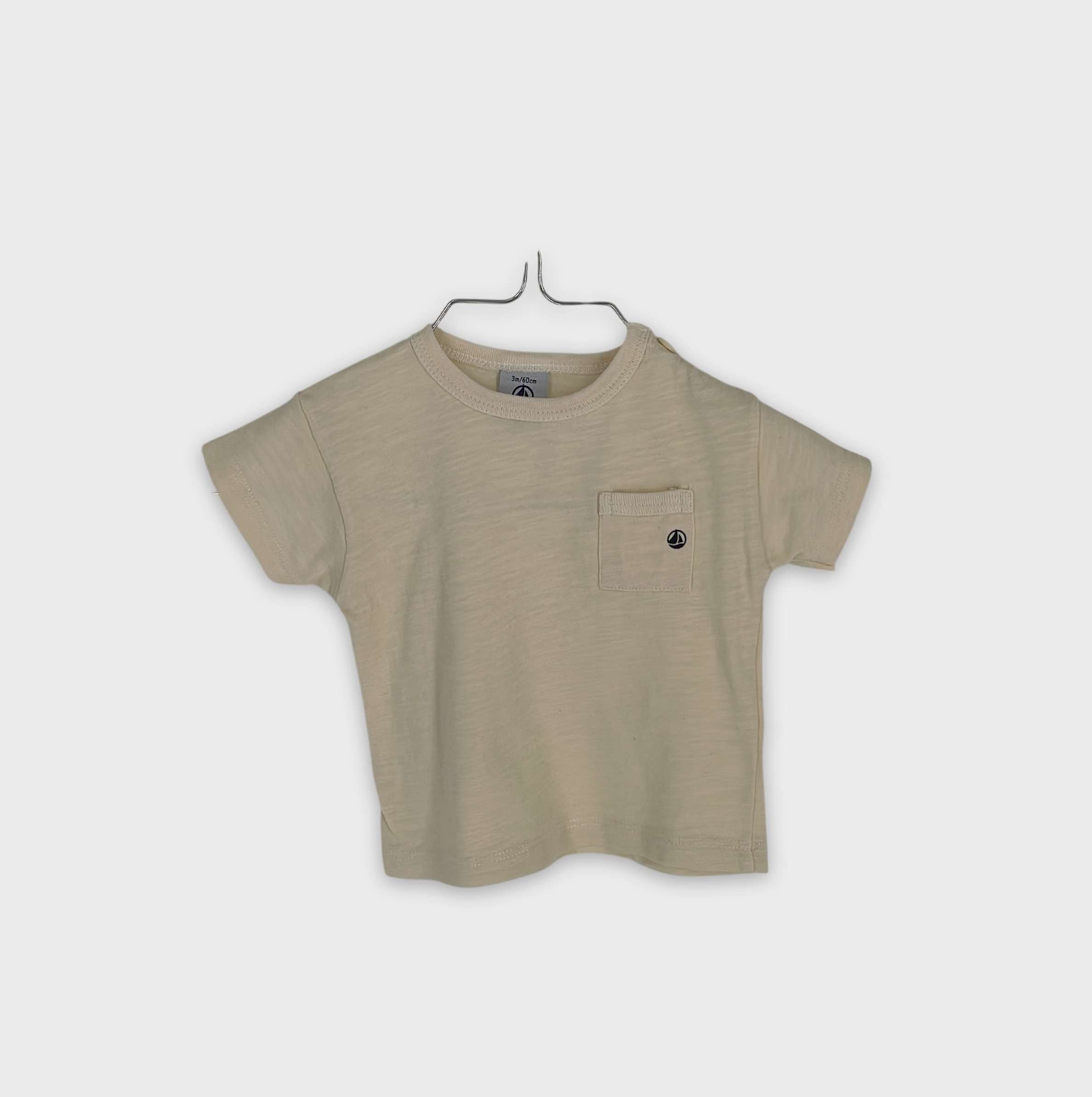 0-T-shirt manches courtes Petit Bateau 3 mois