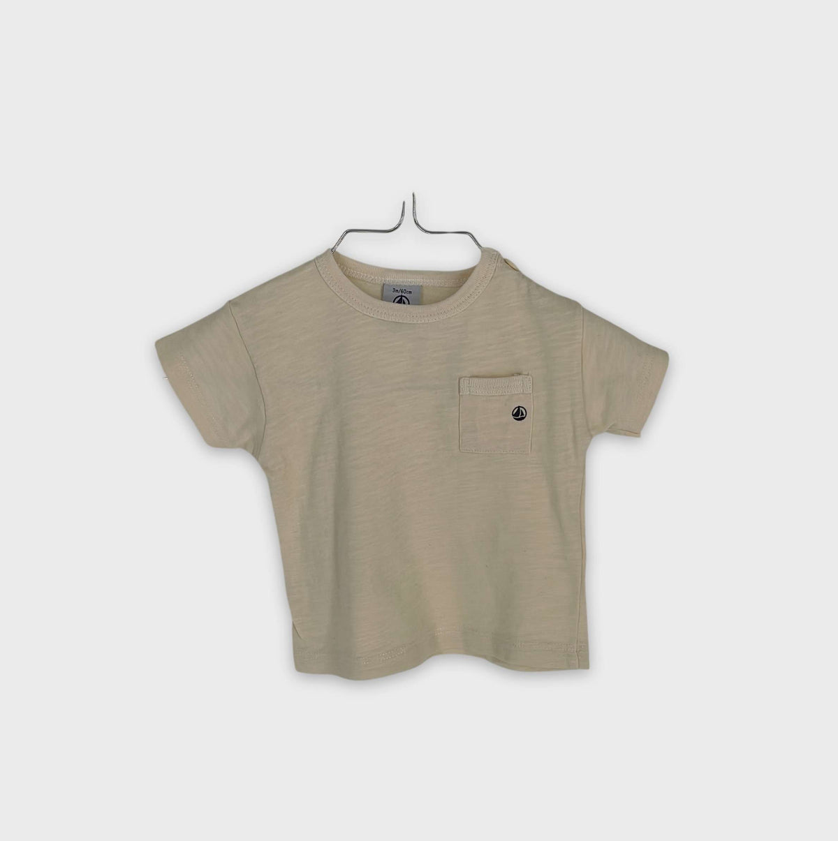 0-T-shirt manches courtes Petit Bateau 3 mois