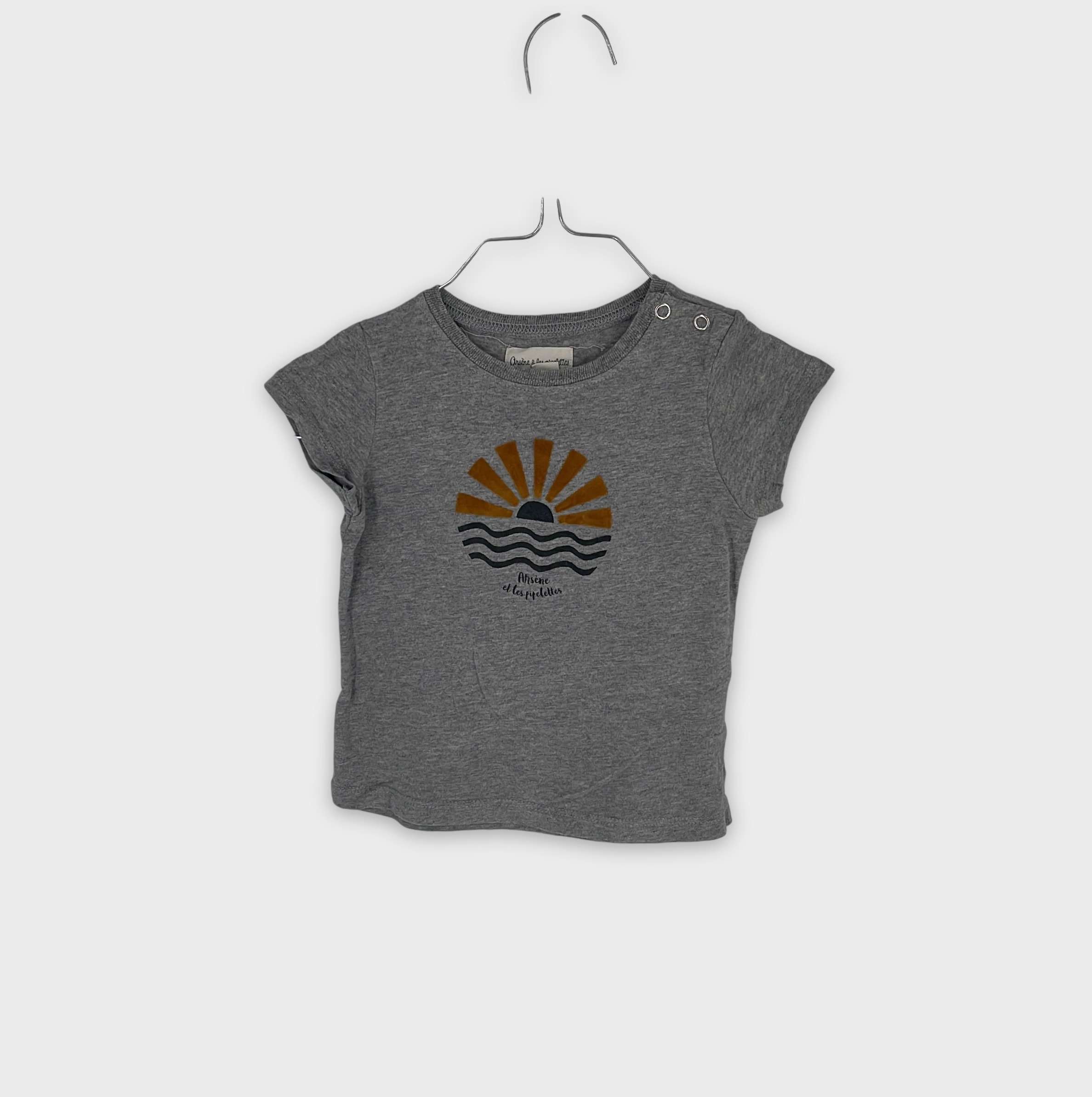 0-T-shirt manches courtes Arsène & Les Pipelettes 24 mois