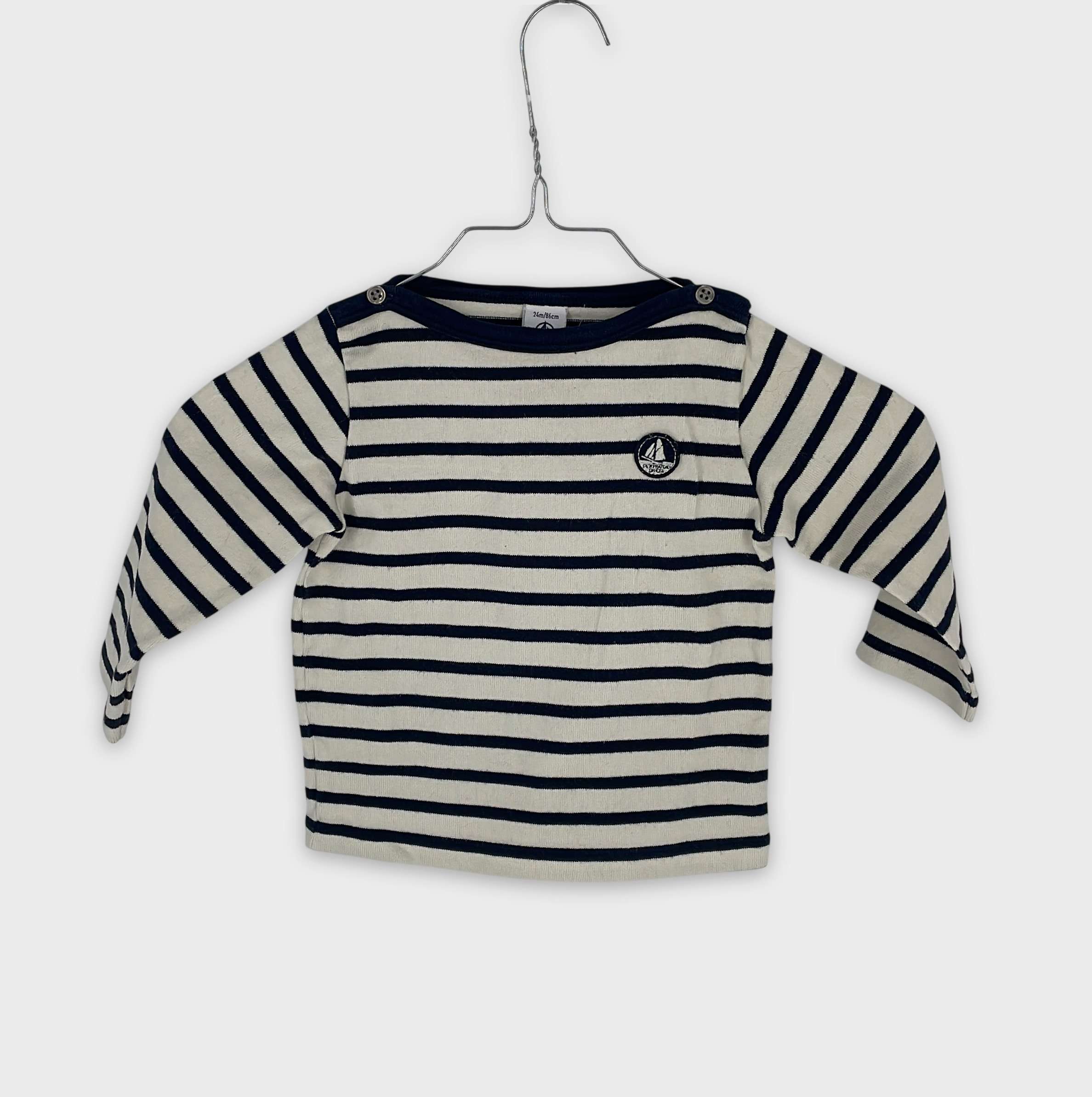 0-T-shirt manches longues Petit Bateau 24 mois